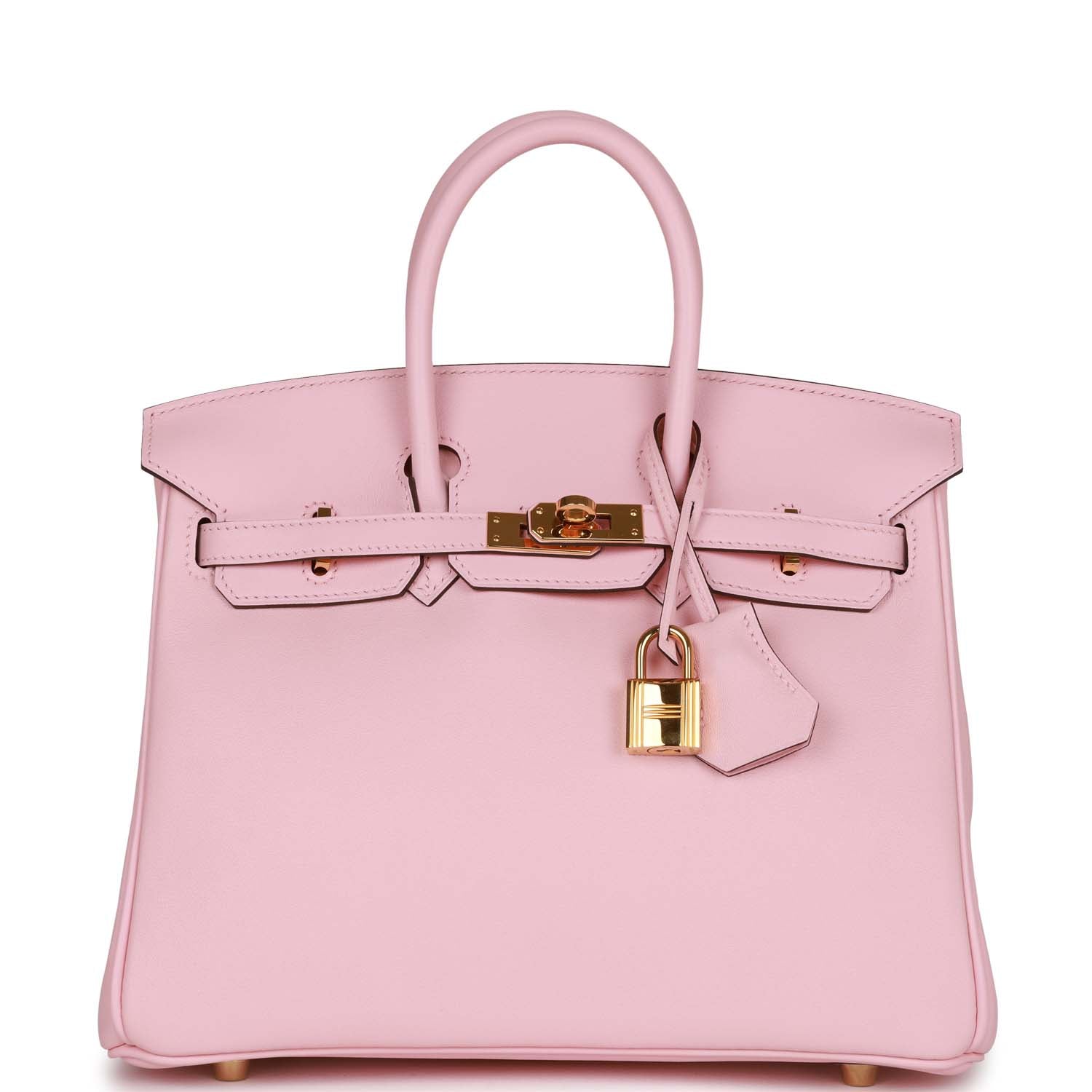 Hermes Birkin Rose Sakura Swift Hardware Handbag Gold Travel Bag