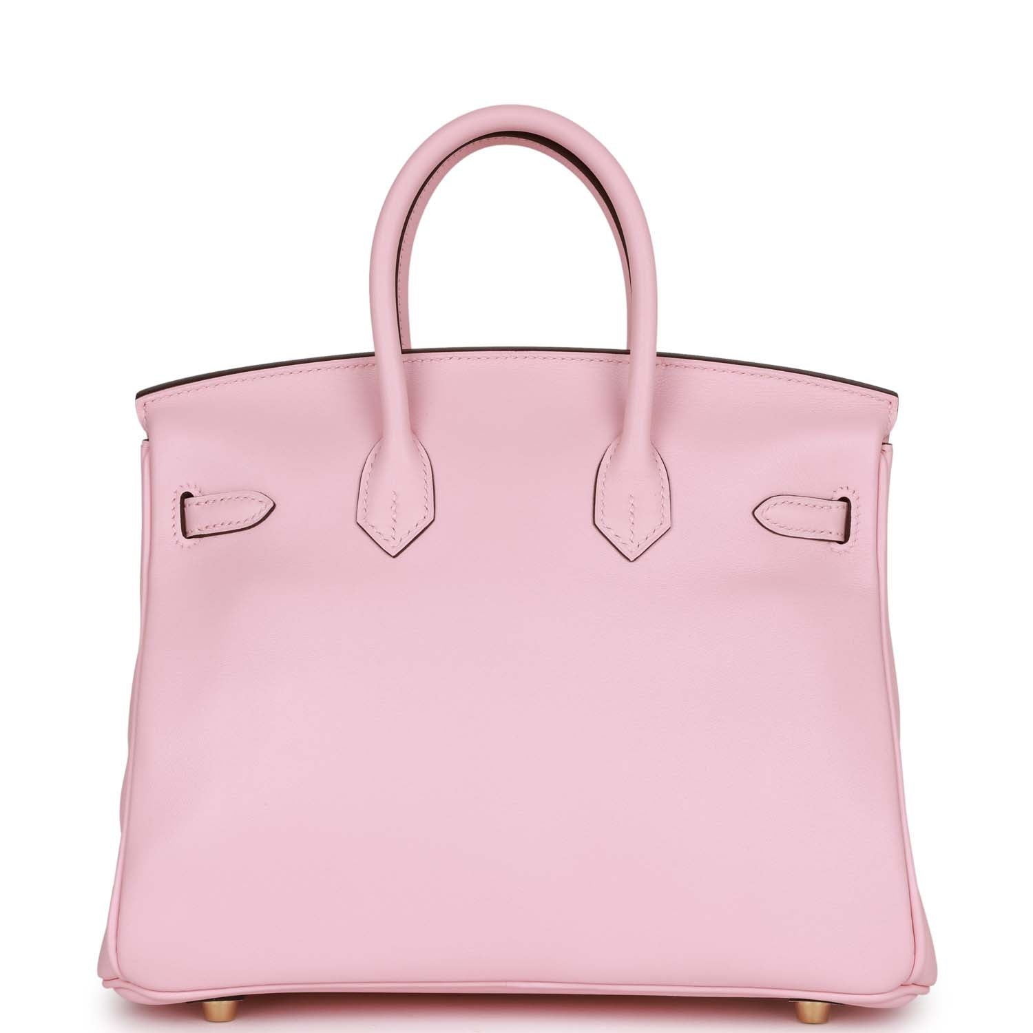 Hermes Top Quality Luxury Birkin Rose Sakura Swift Gold Travel Bag