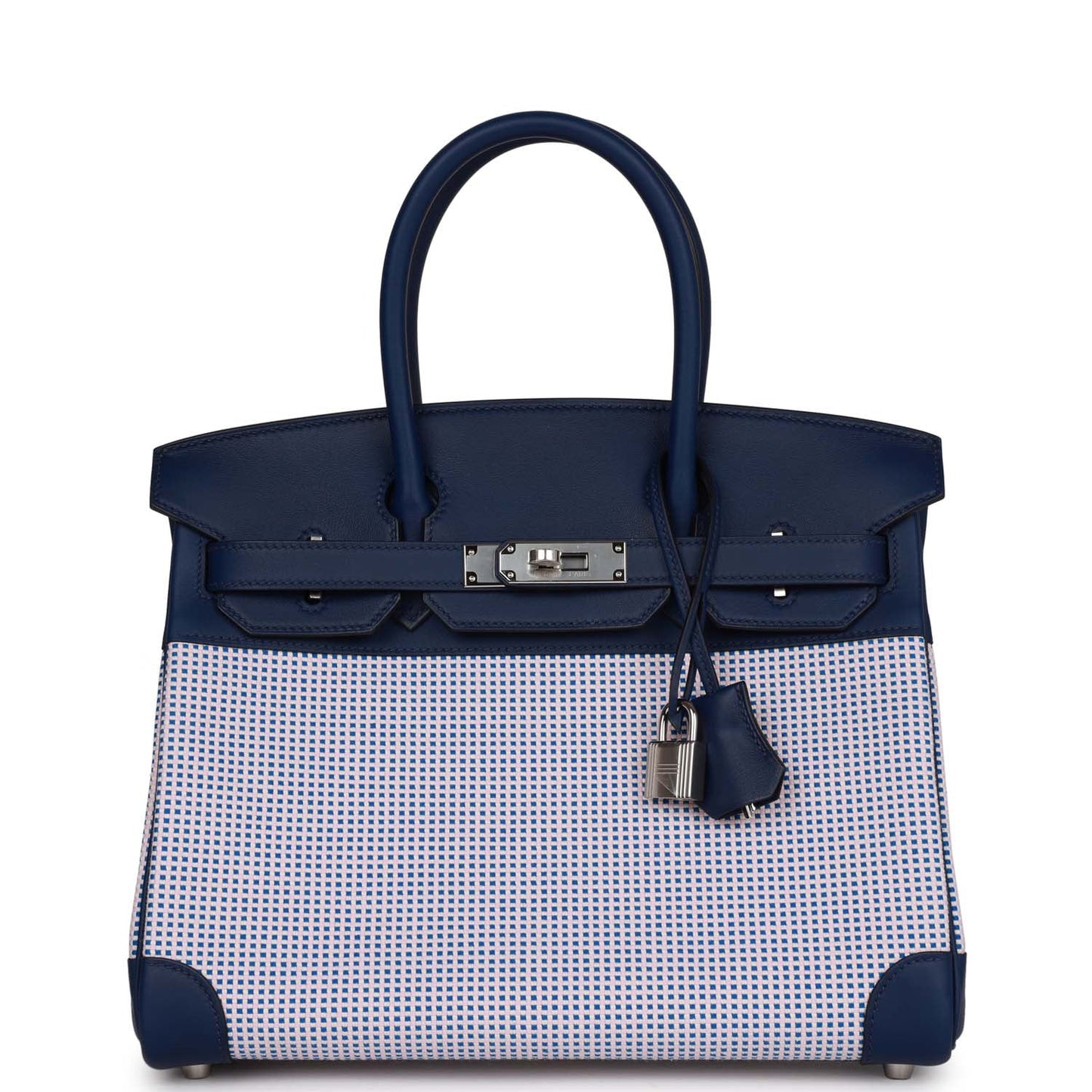 Hermes Quadrille Birkin Bleu Saphir Swift And Ecru Travel Bag