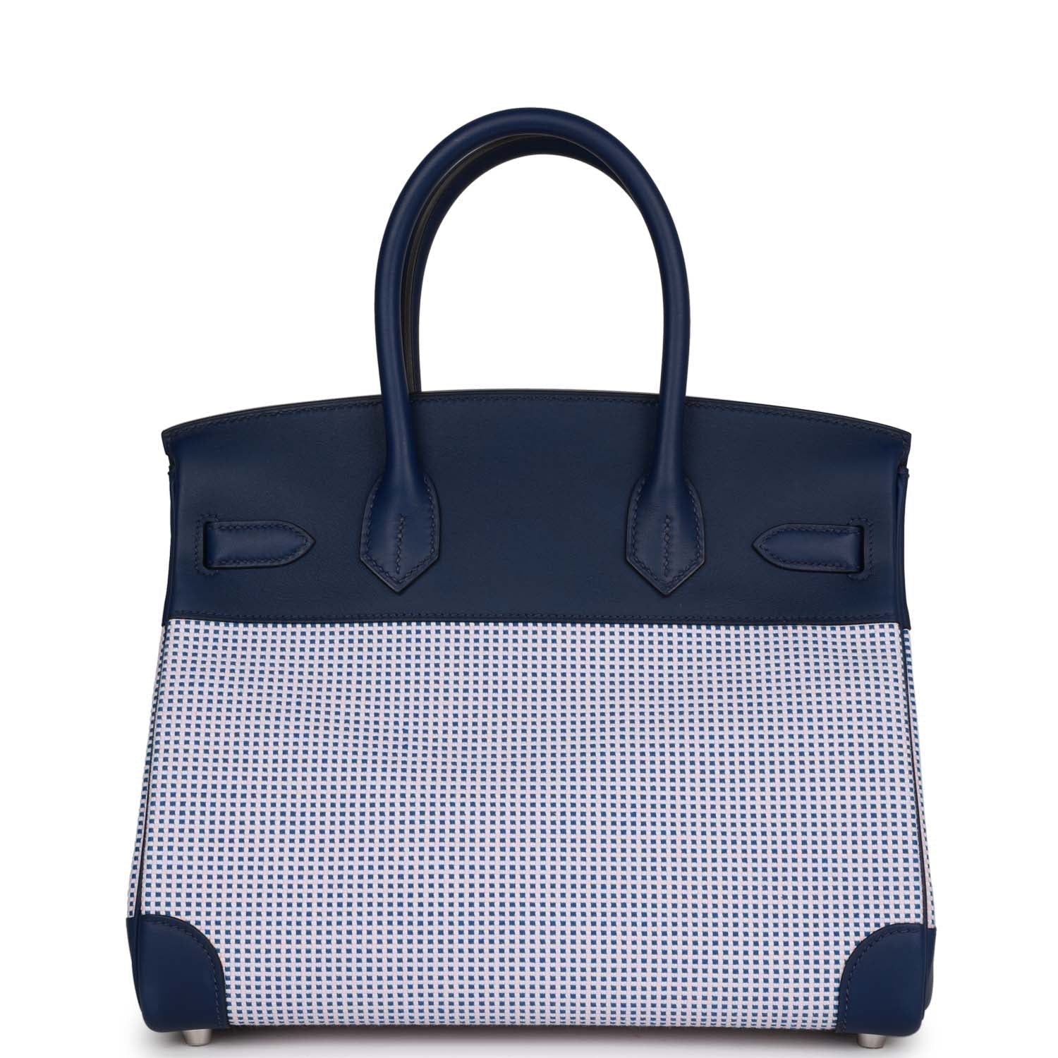 Hermes Quadrille Birkin Bleu Saphir Swift And Ecru Travel Bag