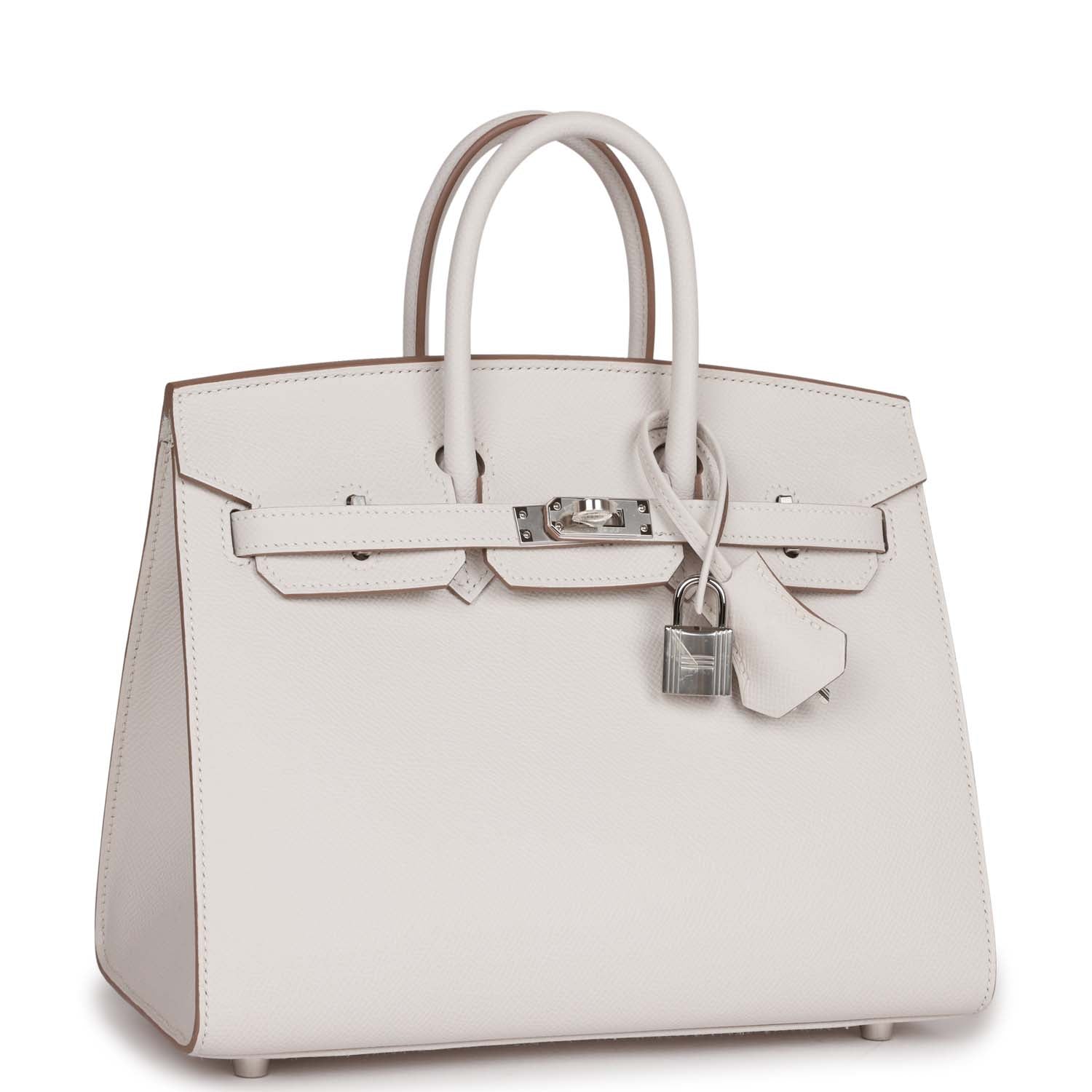 Hermes Birkin Sellier Gris Pale Epsom Palladium Hardware Handbag Travel Bag