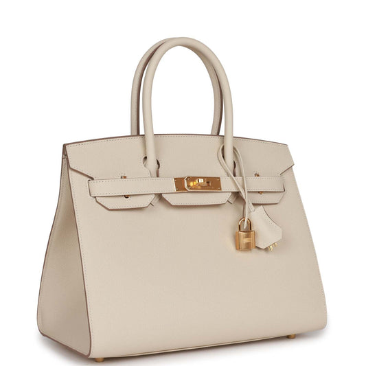 Hermes Birkin Sellier Craie Epsom Hardware Handbag Gold Travel Bag Hardware 3