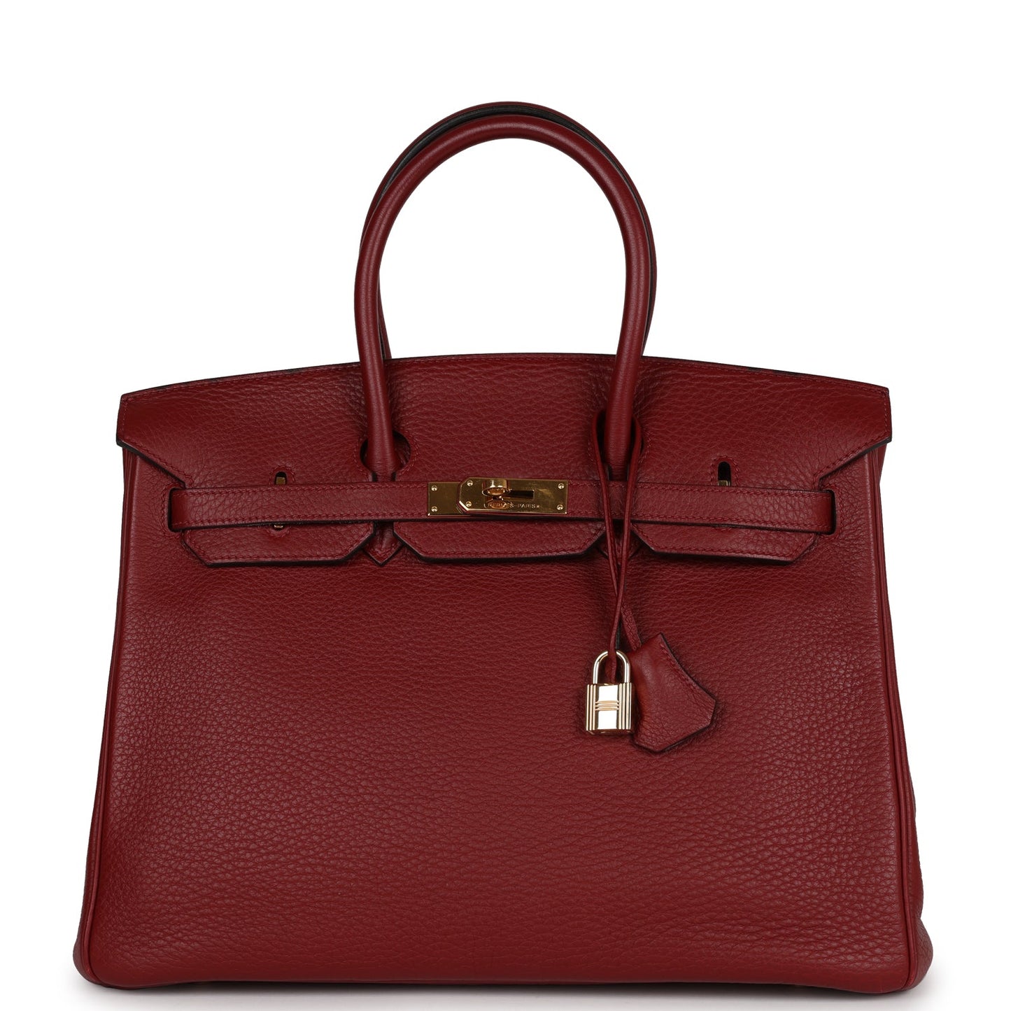 Hermes Birkin Rouge Togo Hardware Handbag Gold Travel Bag