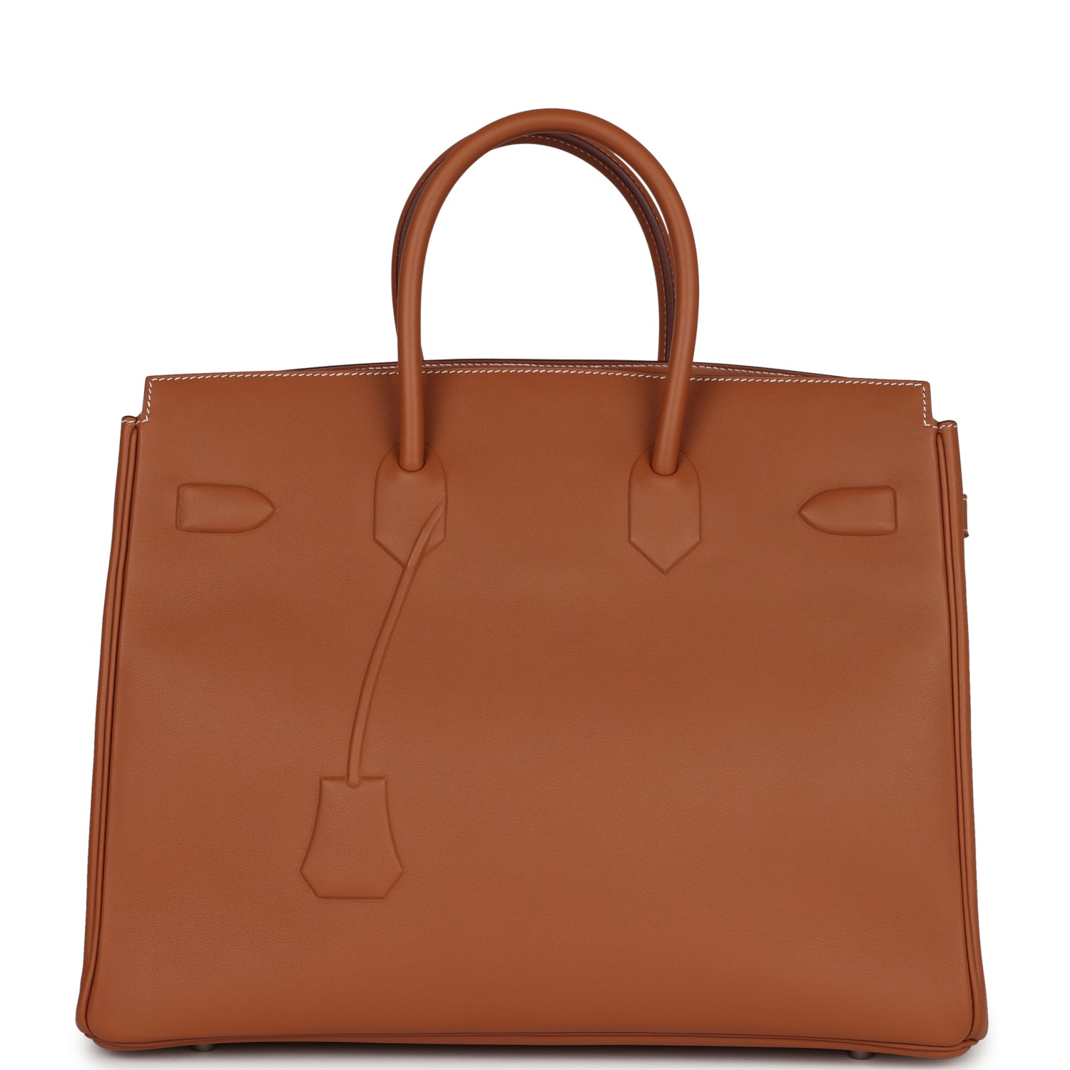 Hermes Luxury Birkin Shadow Swift Palladium Hardware Handbag Gold Travel Bag