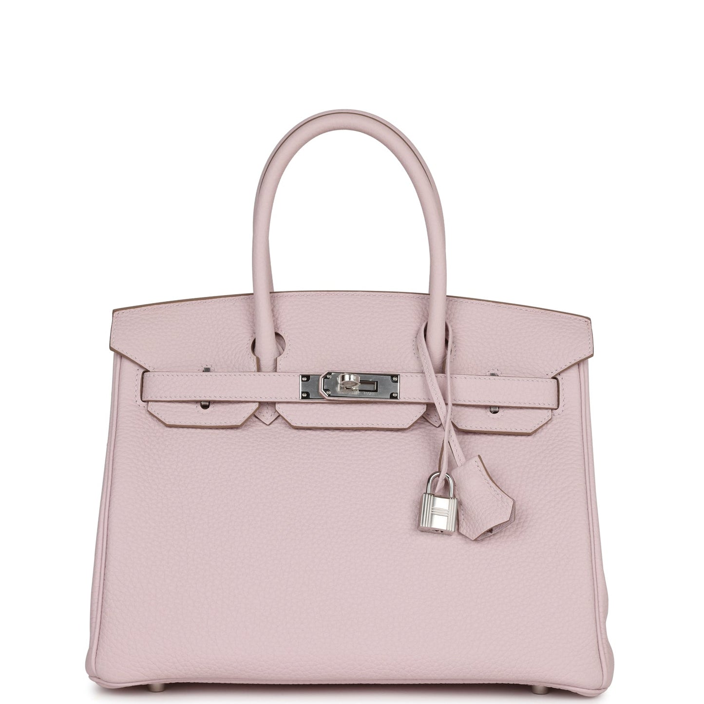 Hermes Birkin Mauve Pale Clemence Palladium Hardware Handbag Travel Bag