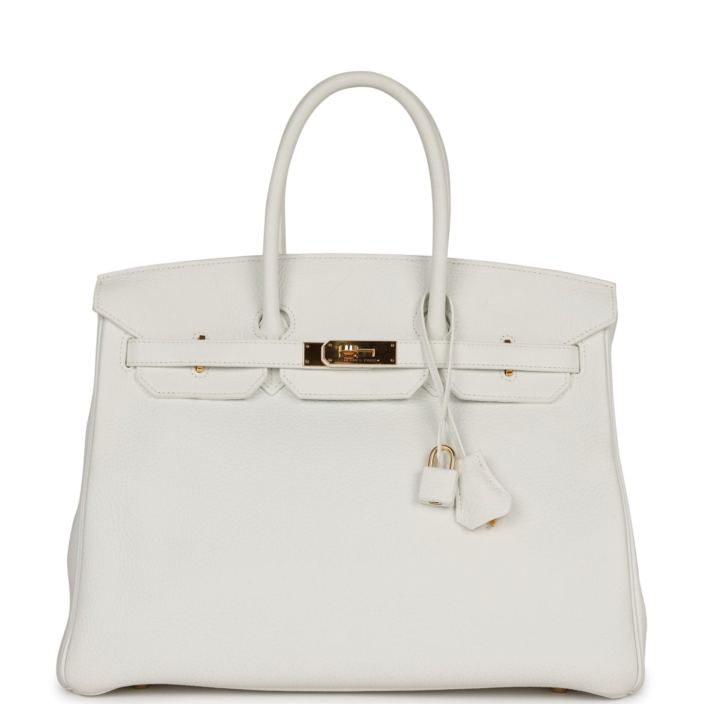 Hermes Birkin Clemence Hardware Handbag White Gold Travel Bag Hardware 1
