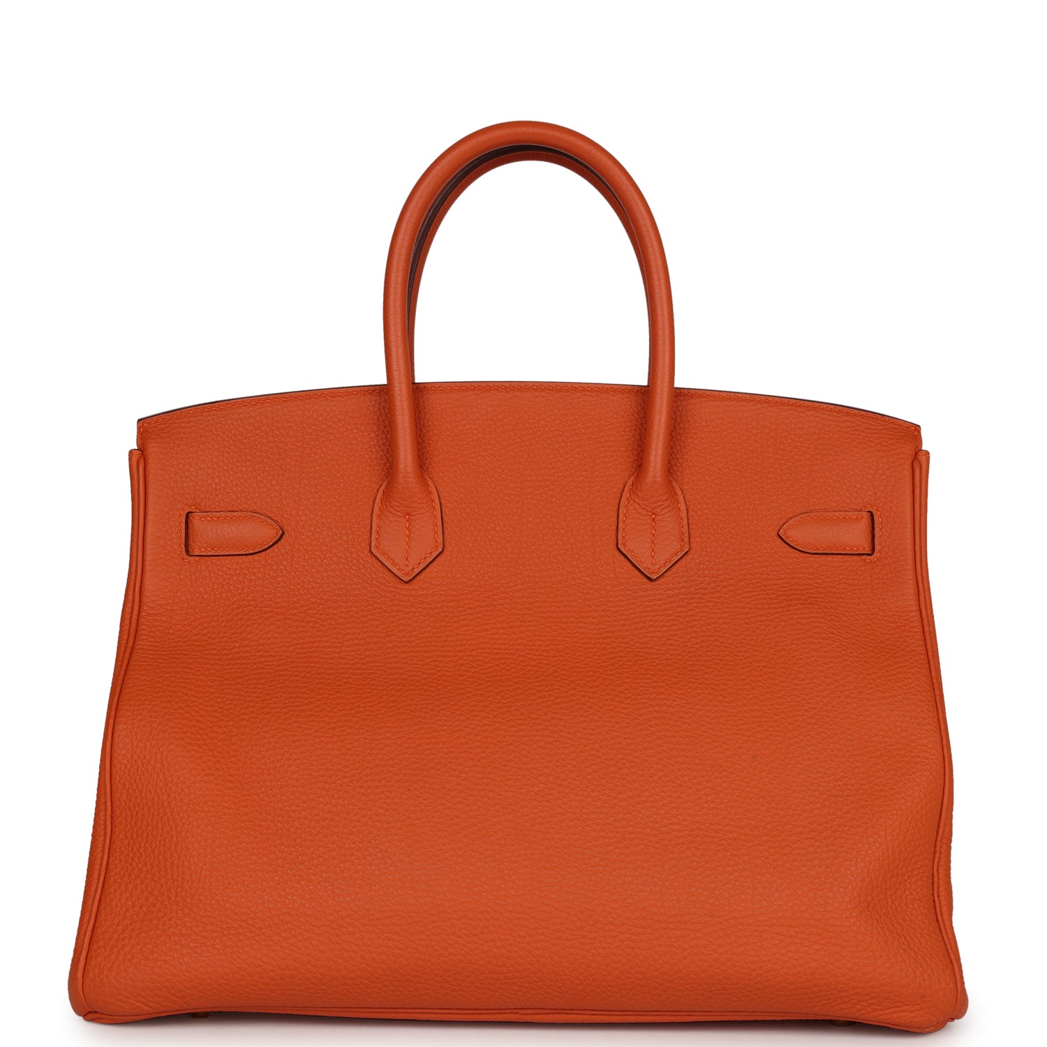 Hermes Top Quality Luxury Birkin Orange H Clemence Gold Travel Bag