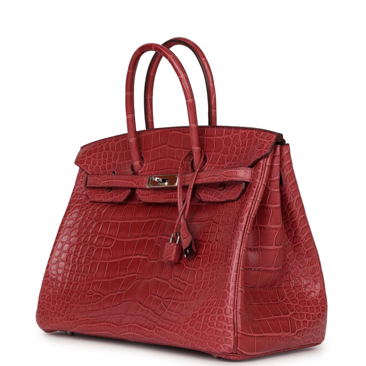 Hermes Birkin Bois De Rose Matte Alligator Palladium Hardware Travel Bag