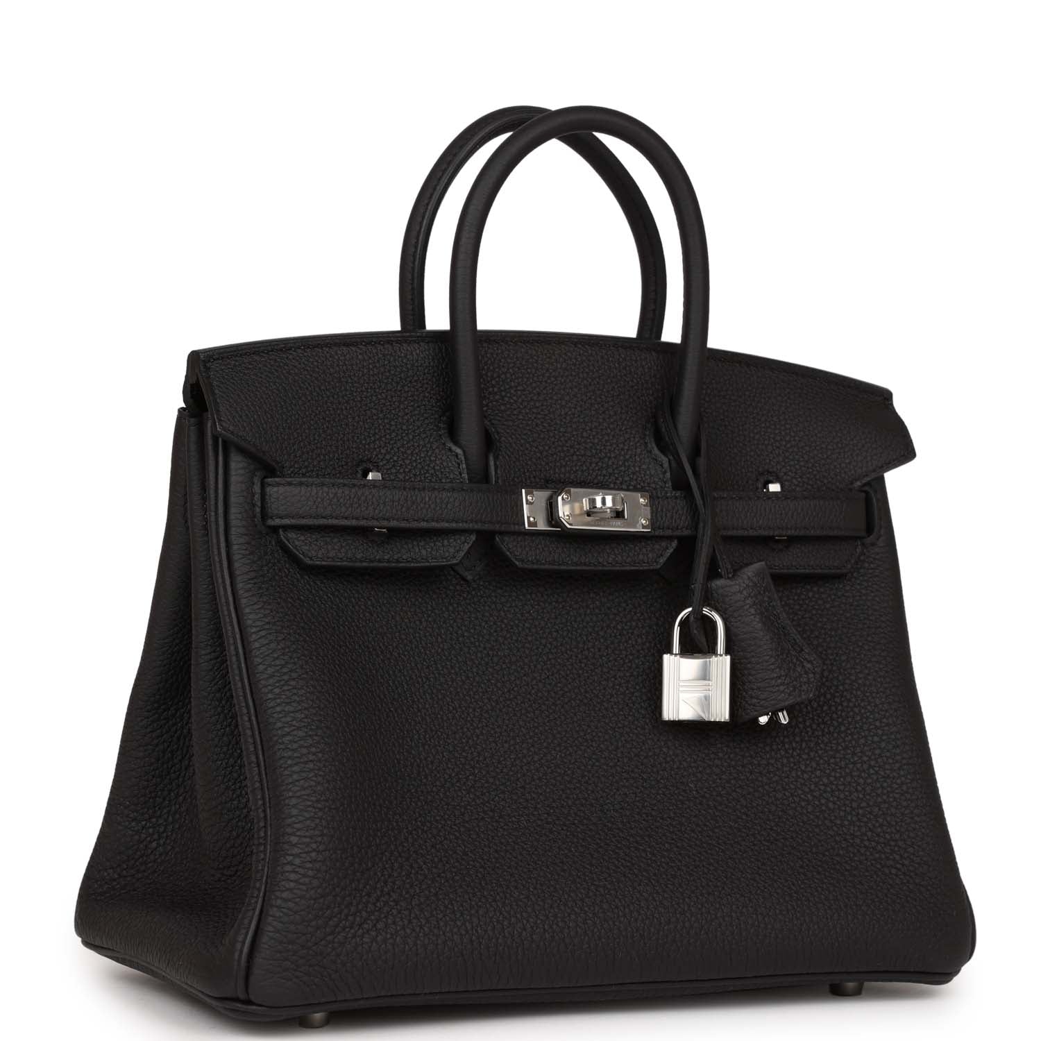 Hermes Birkin Togo Palladium Hardware Handbag Black Travel Bag