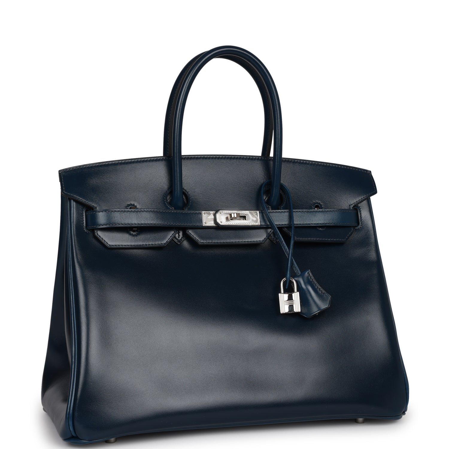 Hermes Top Quality Luxury Birkin Bleu De Prusse Travel Bag Hardware Handbag