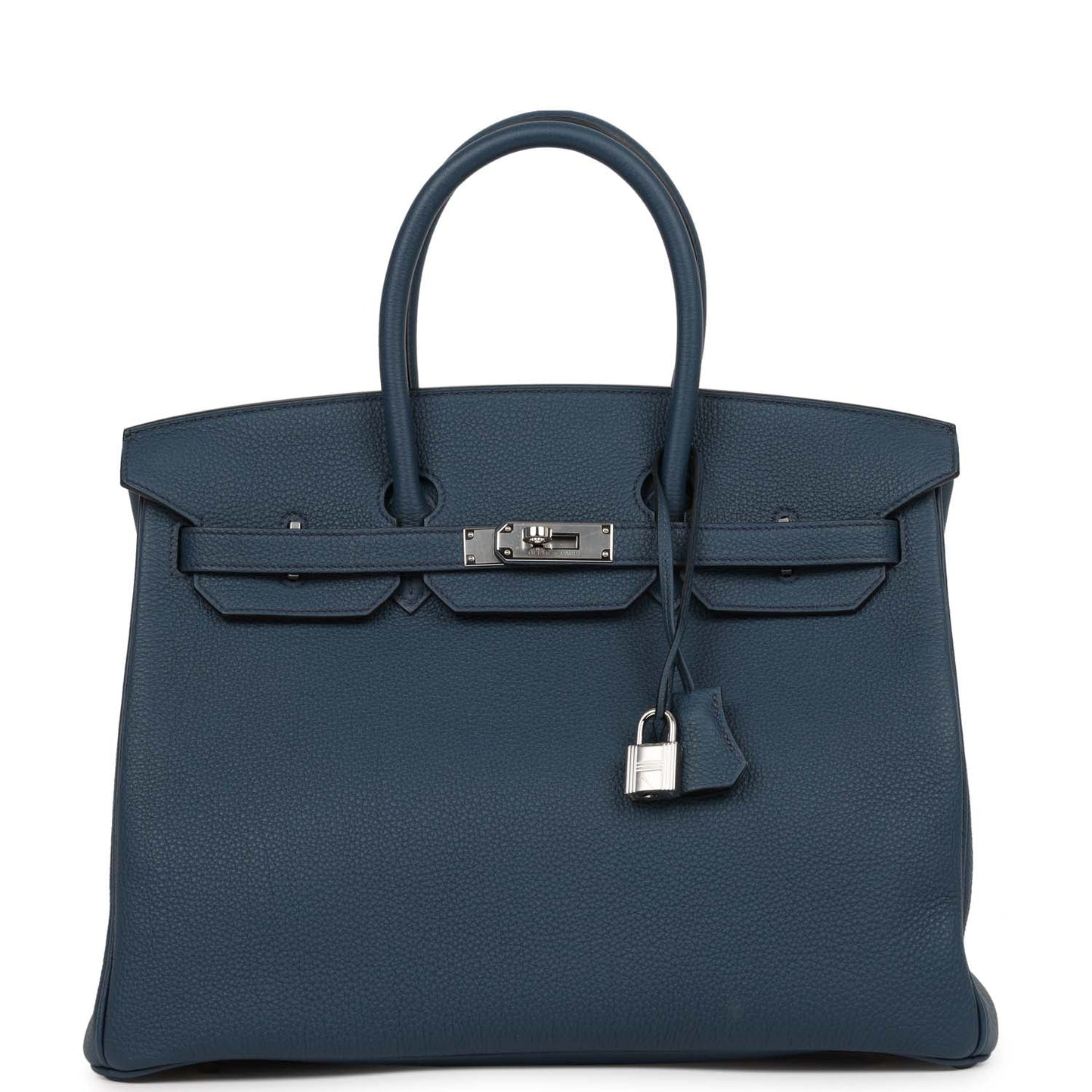 Hermes Birkin Bleu De Prusse Togo Palladium Hardware Travel Bag