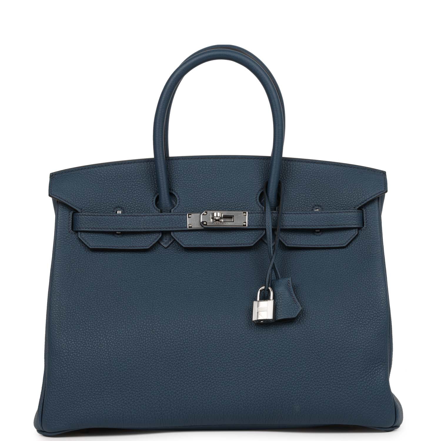 Hermes Birkin Bleu De Prusse Togo Palladium Hardware Travel Bag