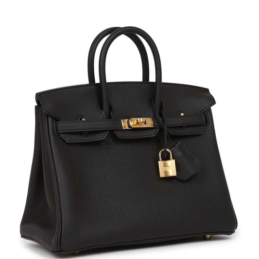 Hermes Birkin Togo Hardware Handbag Black Gold Travel Bag Palladium Hardware 16