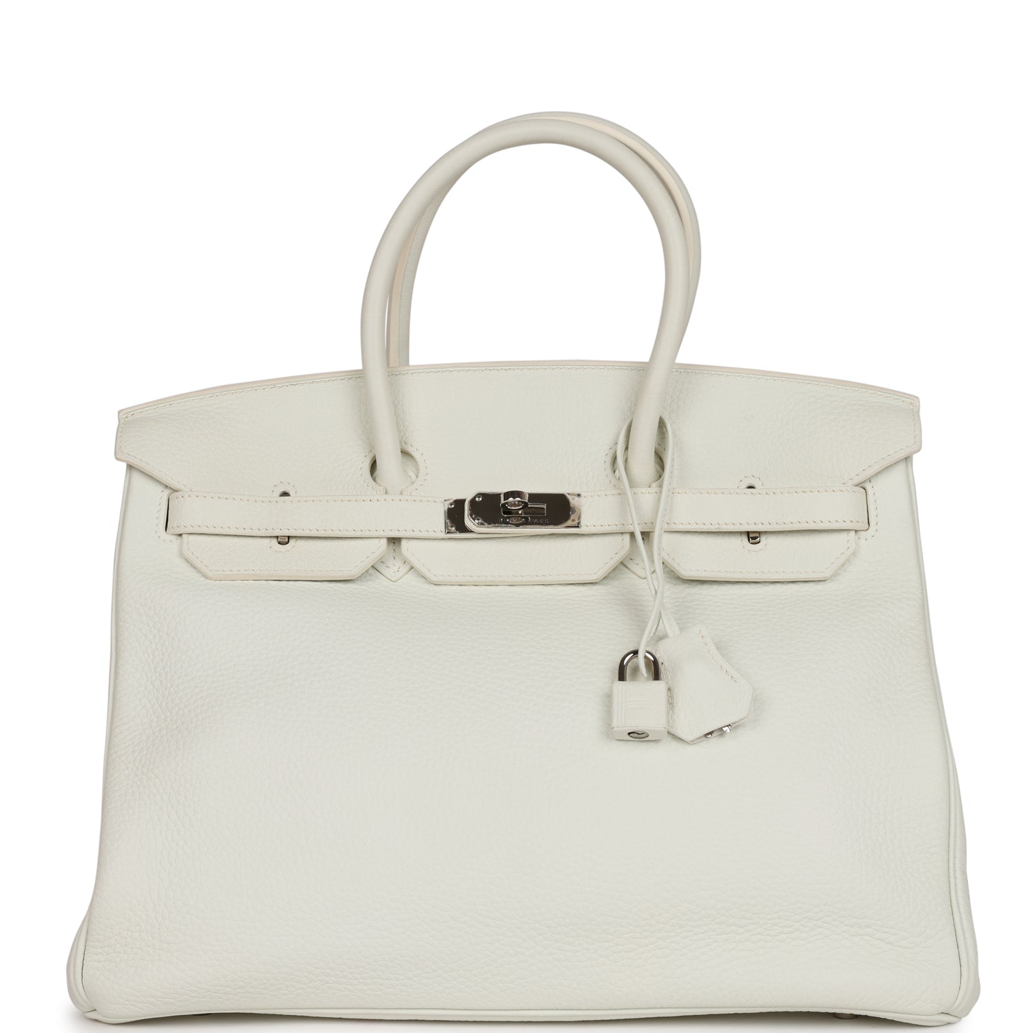 Hermes Birkin Togo Palladium Hardware Handbag White Travel Bag