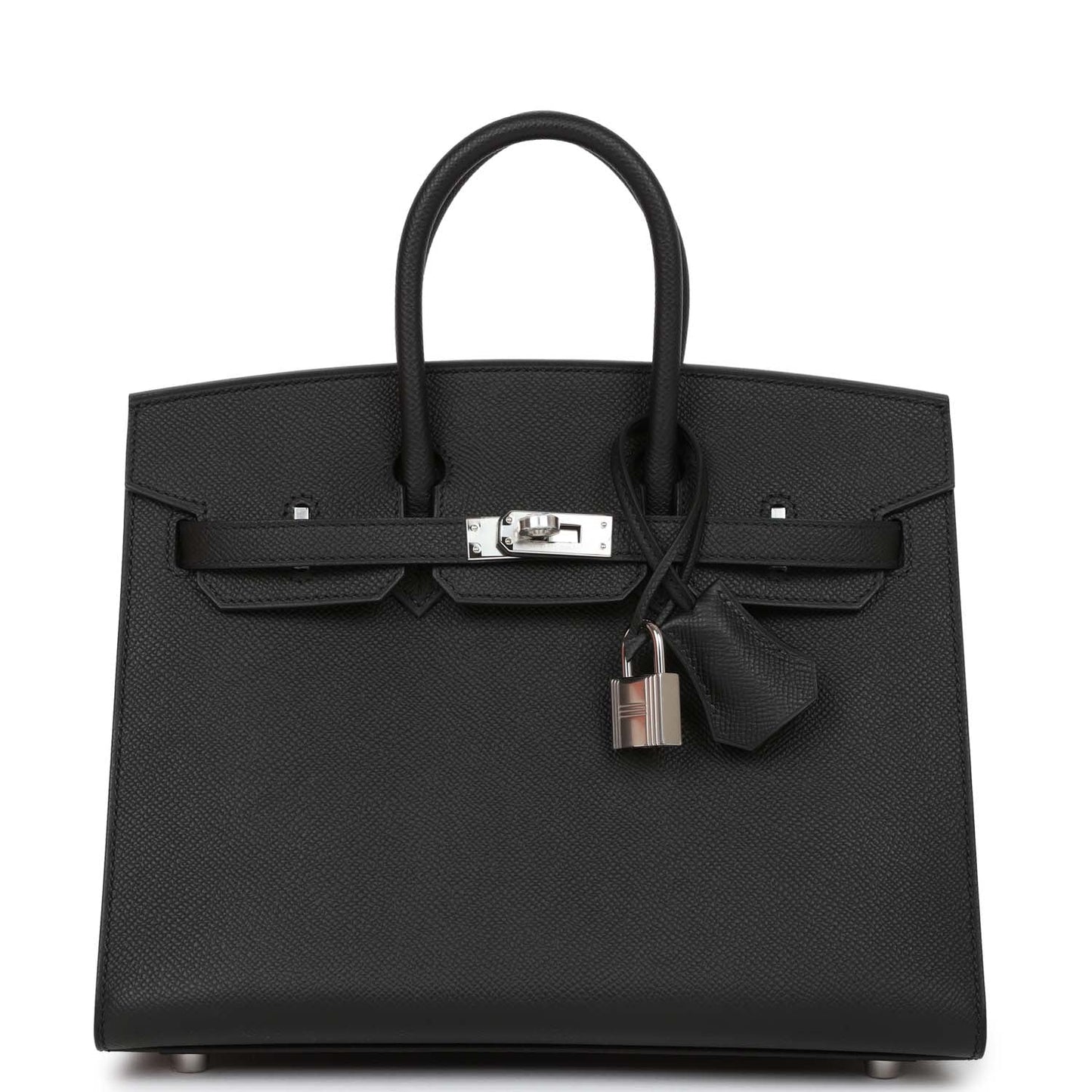 Hermes Birkin Sellier Epsom Palladium Hardware Handbag Black Travel Bag