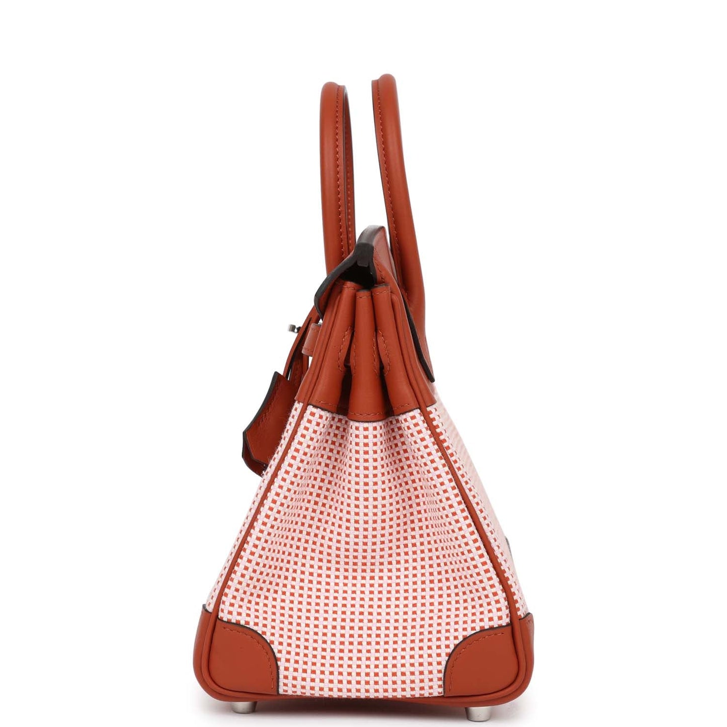 Hermes Quadrille Birkin Sanguine Swift And Toile Palladium Hardware Travel Bag