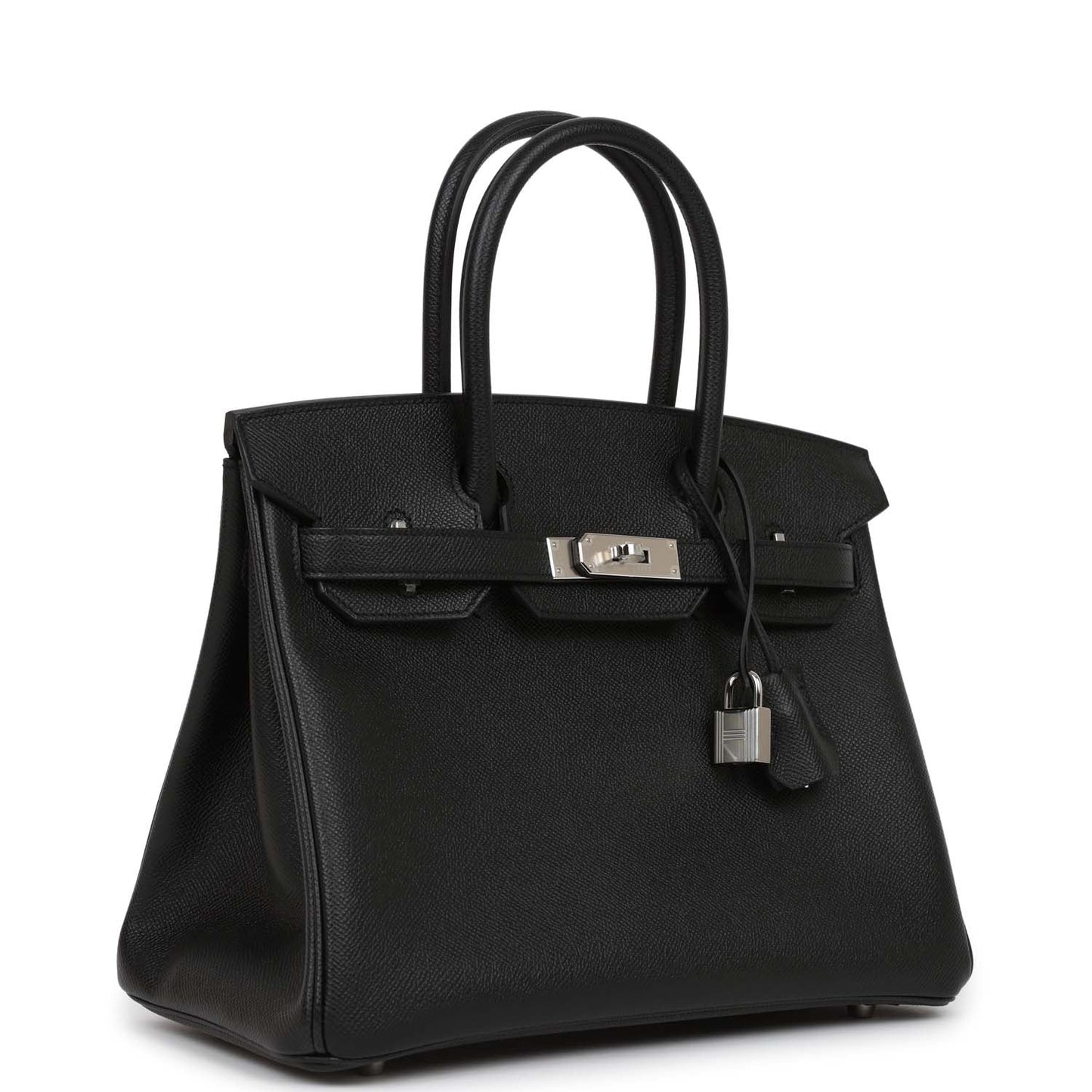 Hermes Birkin Epsom Palladium Hardware Handbag Black Travel Bag