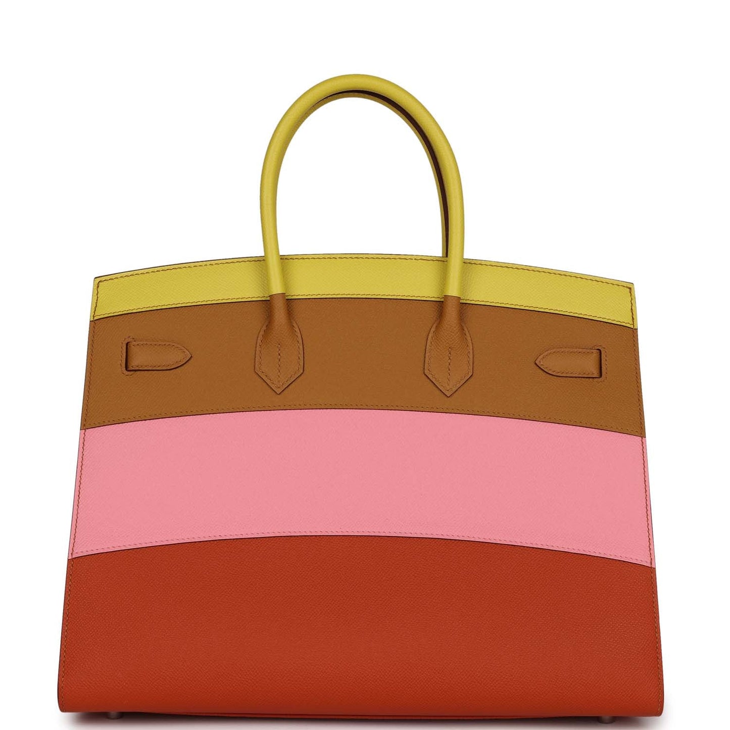 Hermes Birkin Sellier Rainbow Epsom Palladium Hardware Handbag Travel Bag