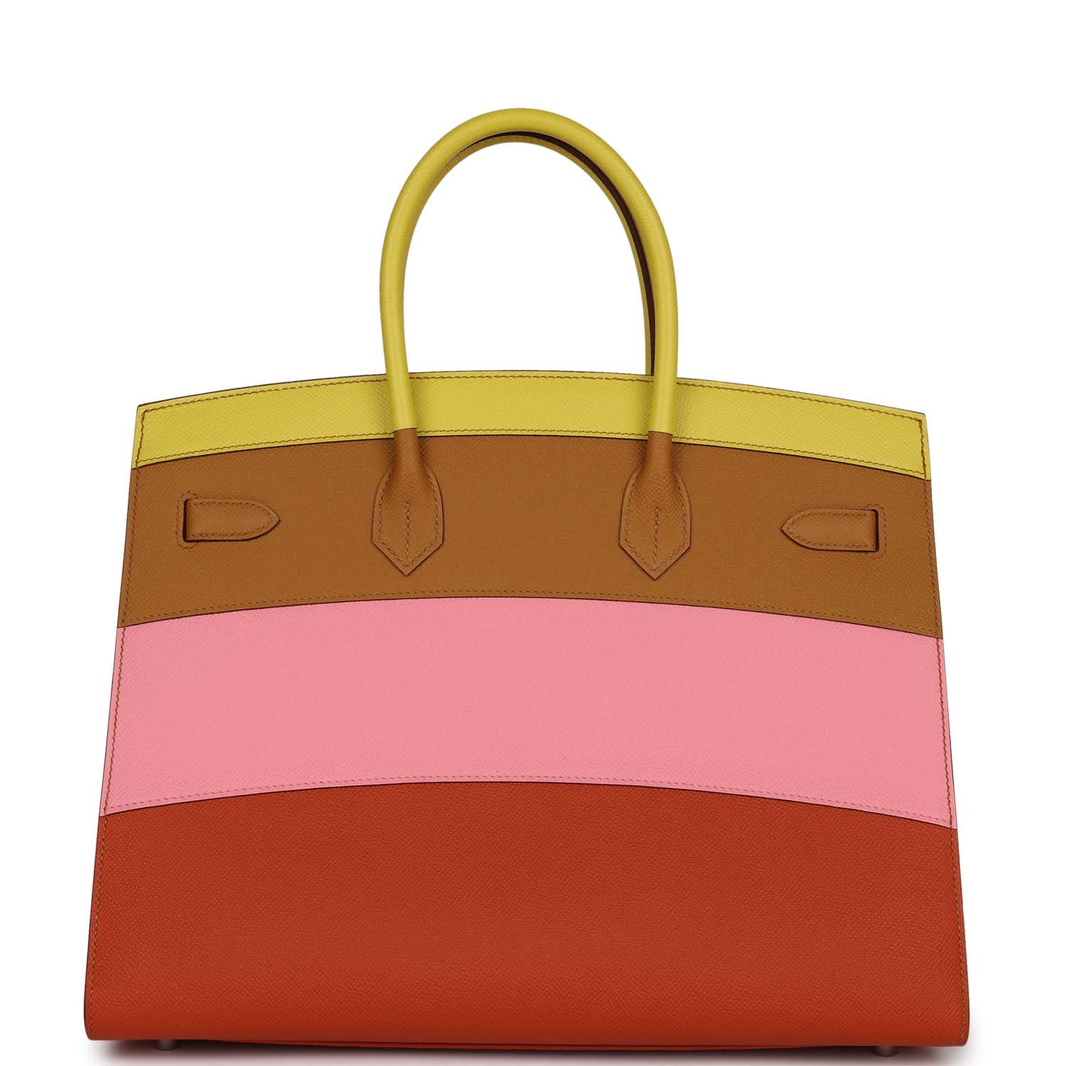 Hermes Birkin Sellier Rainbow Epsom Palladium Hardware Handbag Travel Bag