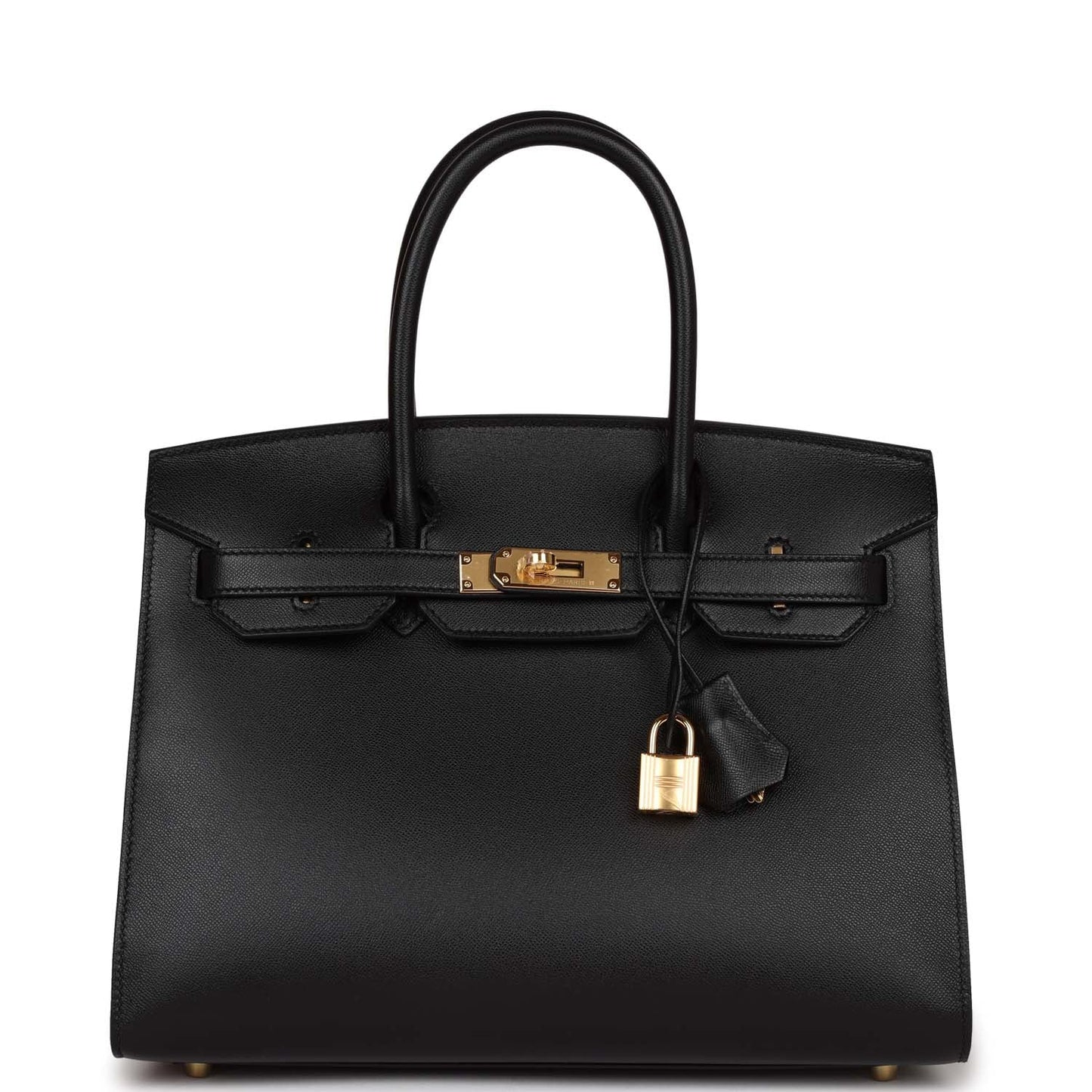 Hermes Birkin Sellier Madame Hardware Handbag Black Gold Travel Bag