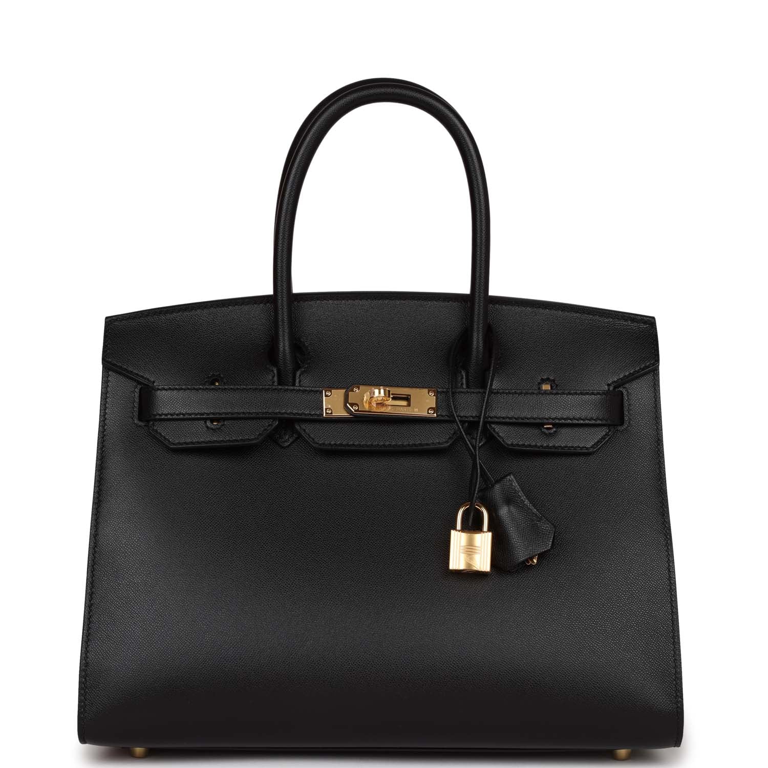 Hermes Birkin Sellier Madame Hardware Handbag Black Gold Travel Bag