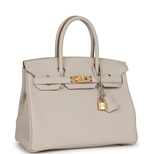 Hermes Birkin Beton Togo Hardware Handbag Gold Travel Bag