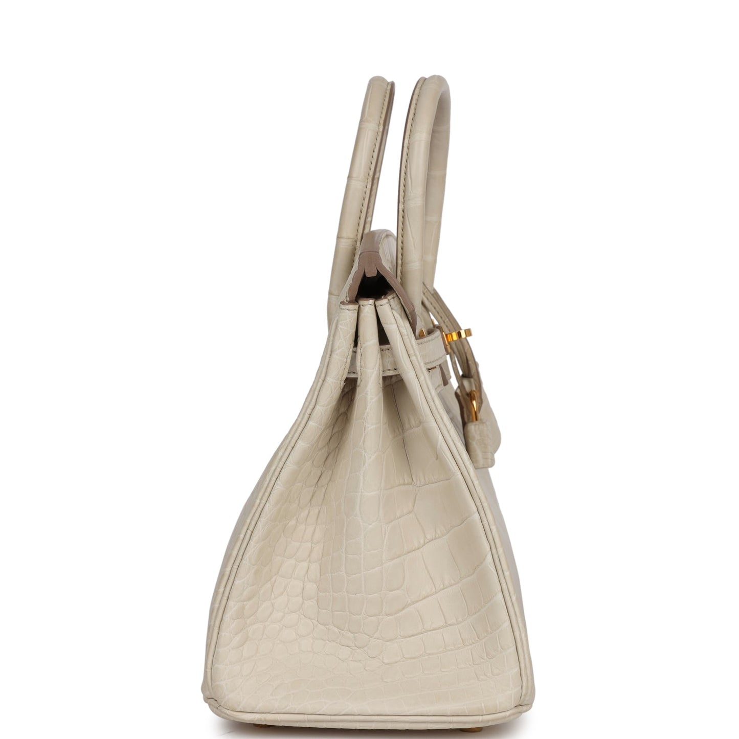 Hermes Birkin Beton Matte Alligator Hardware Handbag Gold Travel Bag