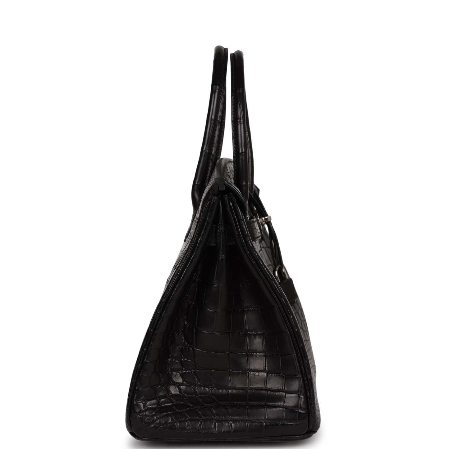 Hermes Birkin Matte Niloticus Crocodile Palladium Hardware Handbag Black Travel Bag