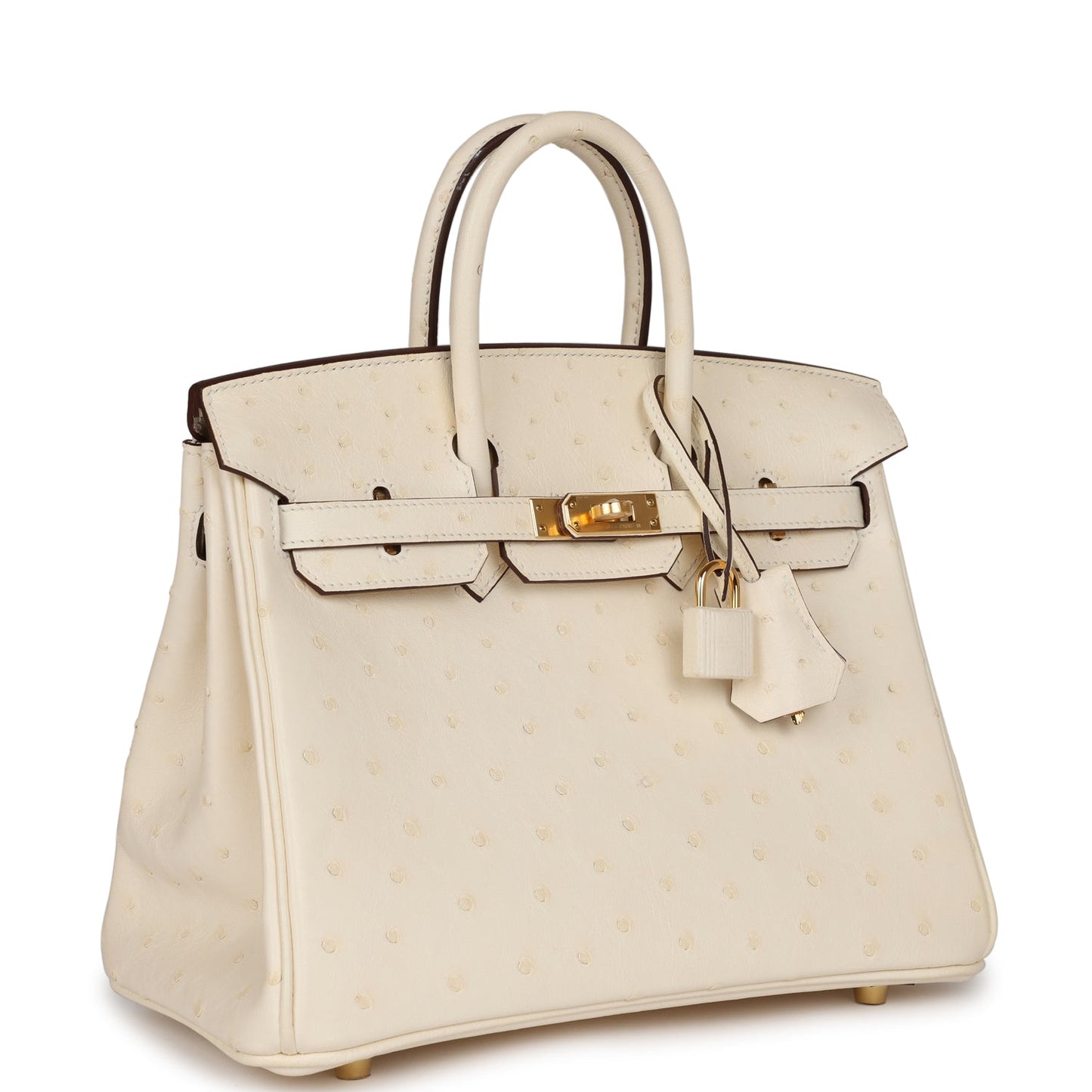 Hermes Birkin Nata Ostrich Hardware Handbag Gold Travel Bag