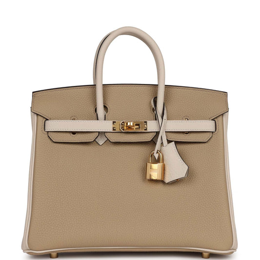Hermes Special Order Hss Birkin Trench And Beton Togo Gold Travel Bag