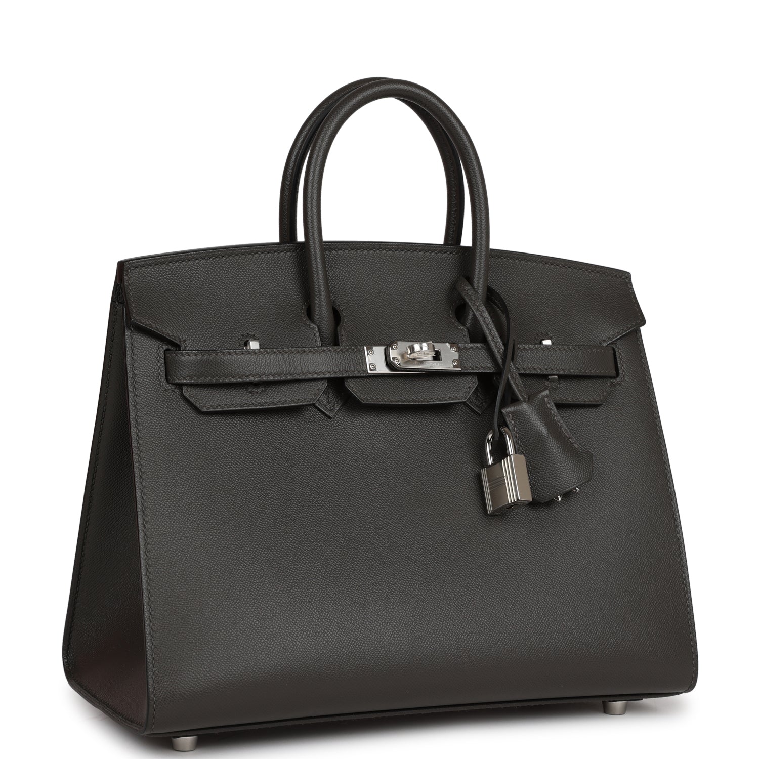 Hermes Birkin Sellier Gris Meyer Madame Palladium Hardware Handbag Travel Bag
