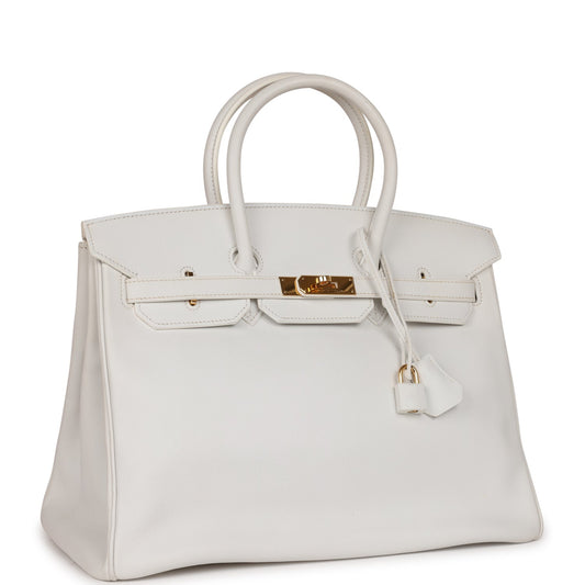 Hermes Top Quality Luxury Birkin Epsom Hardware Handbag White Gold Travel Bag