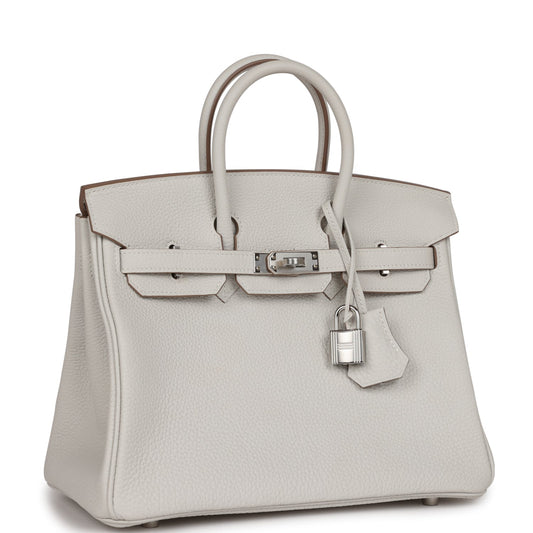 Hermes Birkin Gris Pale Togo Palladium Hardware Handbag Travel Bag