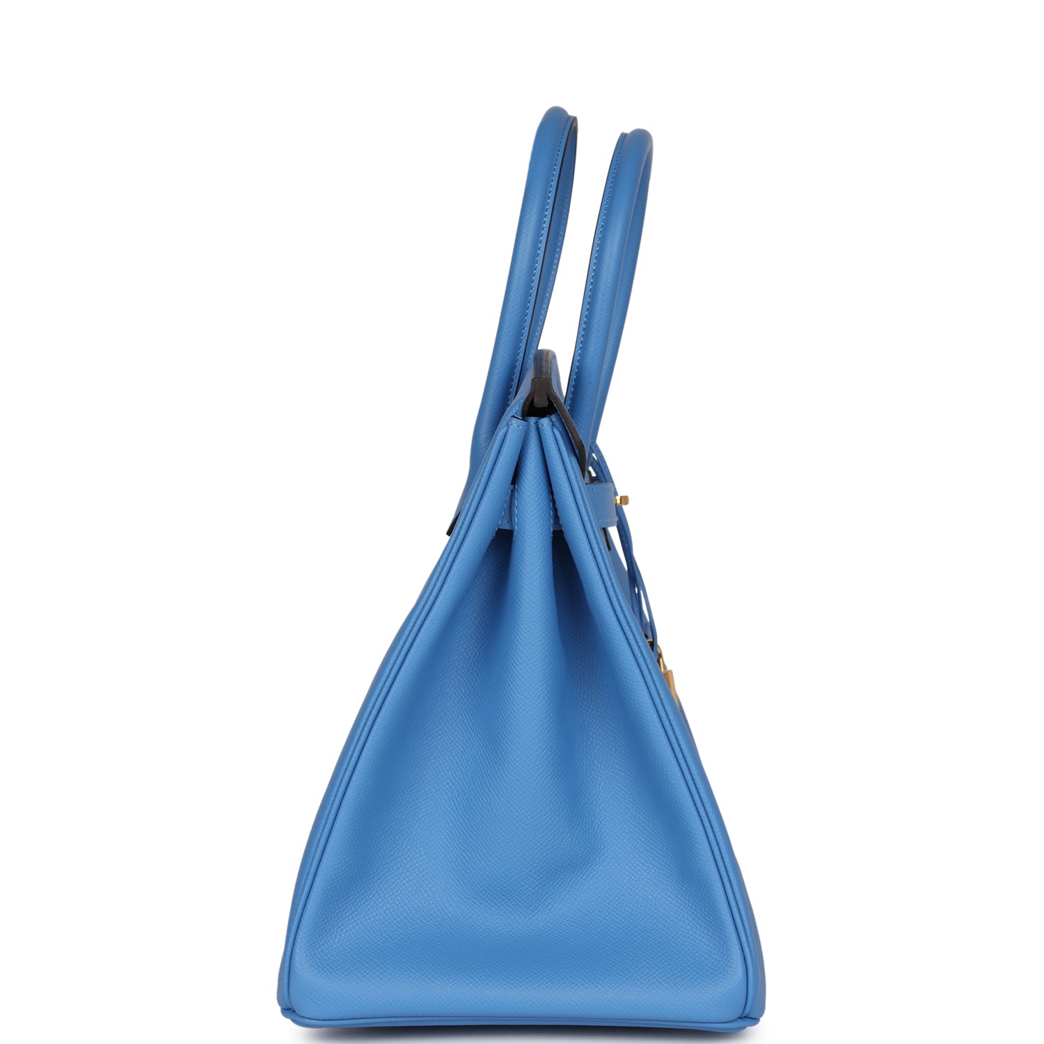 Hermes Birkin Bleu Paradise Epsom Hardware Handbag Gold Travel Bag