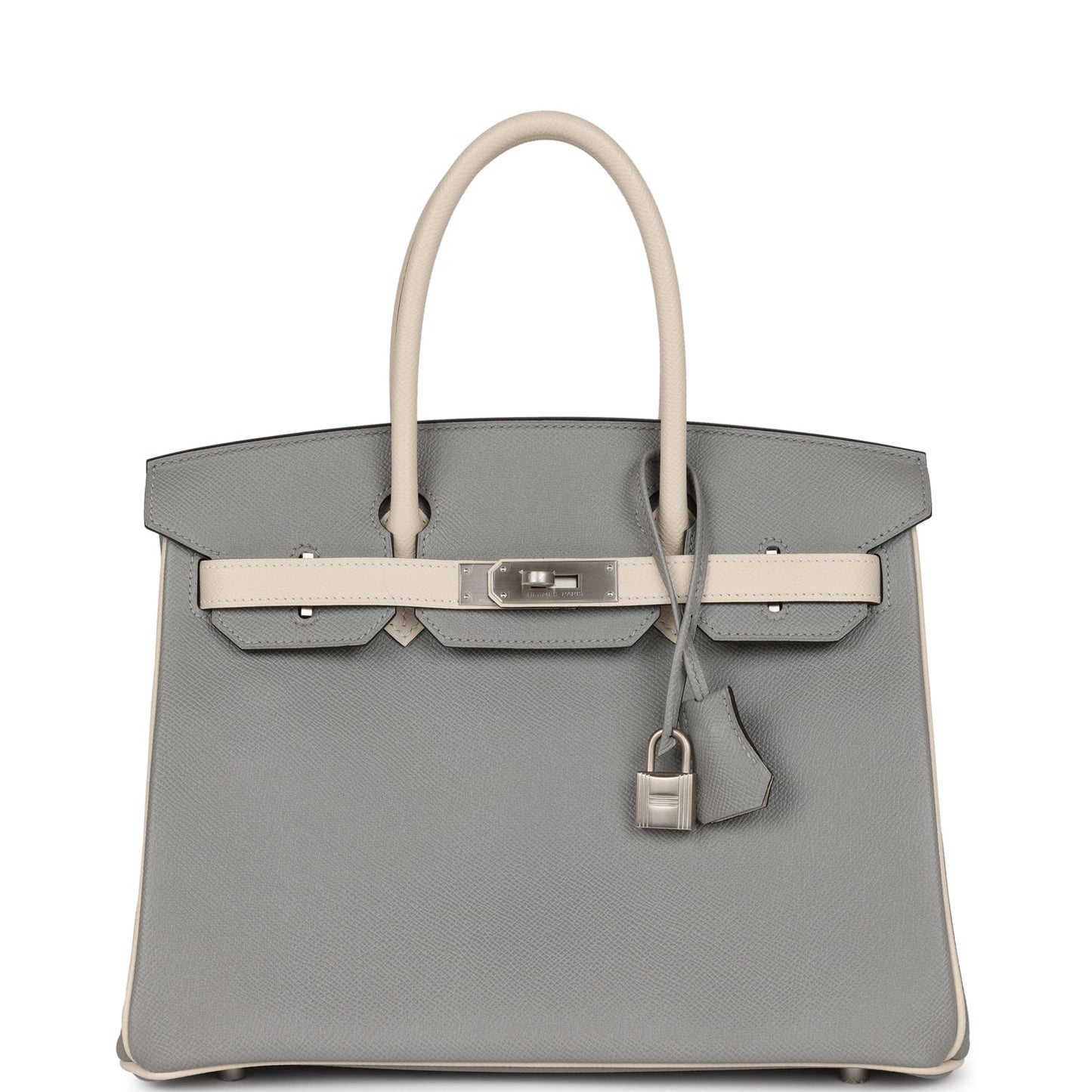 Hermes Special Order Hss Birkin Gris Mouette And Craie Travel Bag