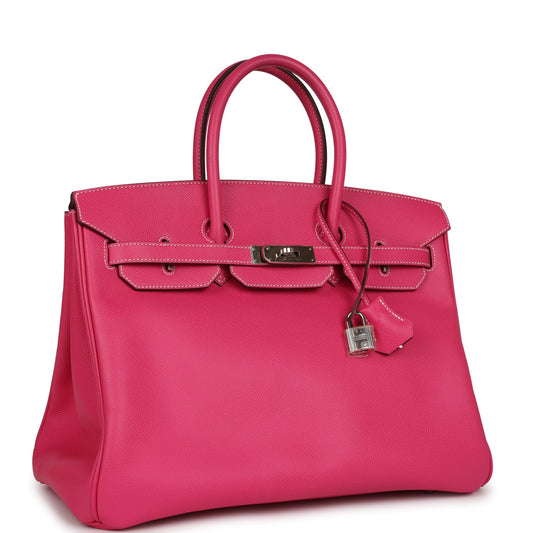 Hermes Top Quality Luxury Birkin Rose Tyrien Candy Travel Bag