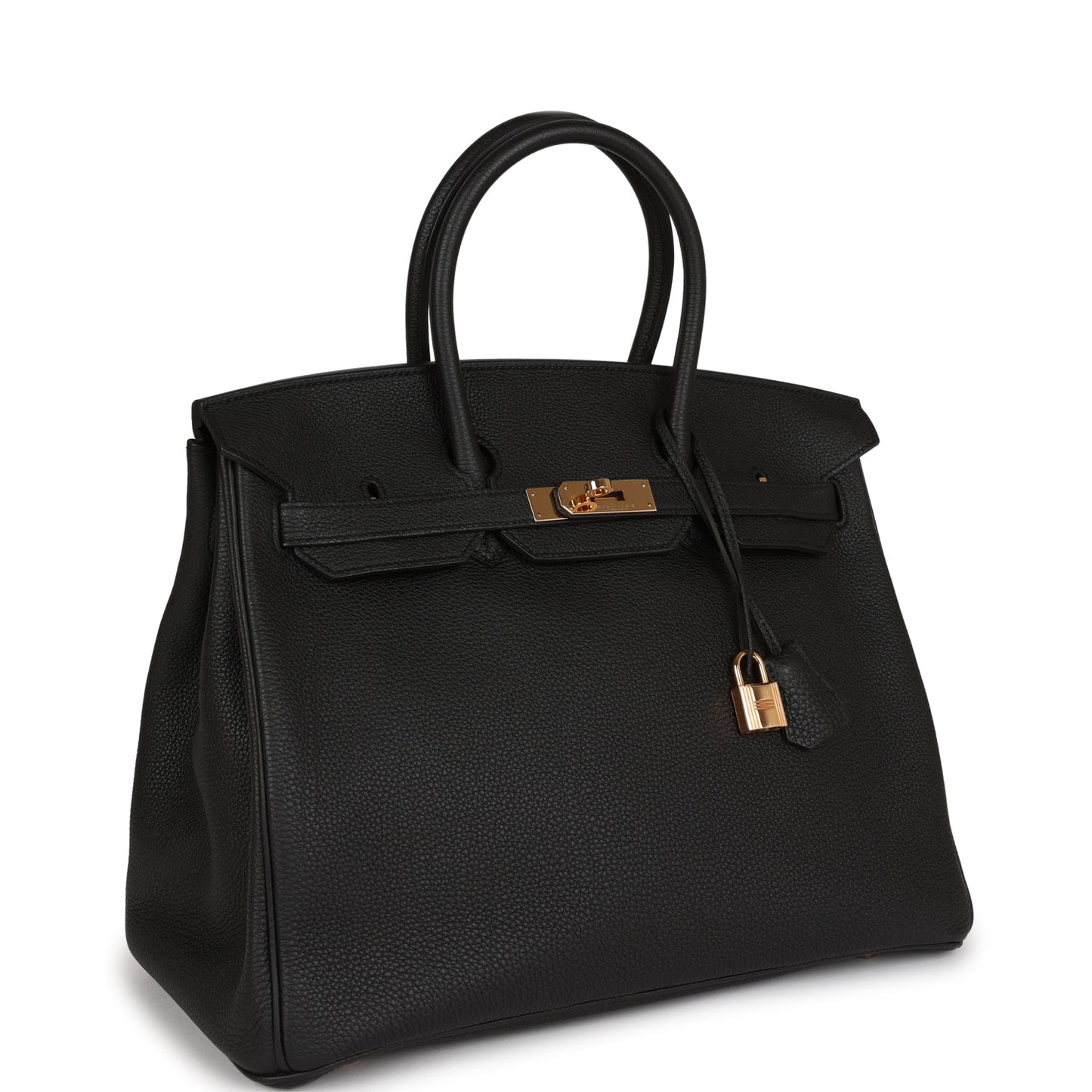 Hermes Top Quality Luxury Birkin Togo Rose Hardware Black Gold Travel Bag