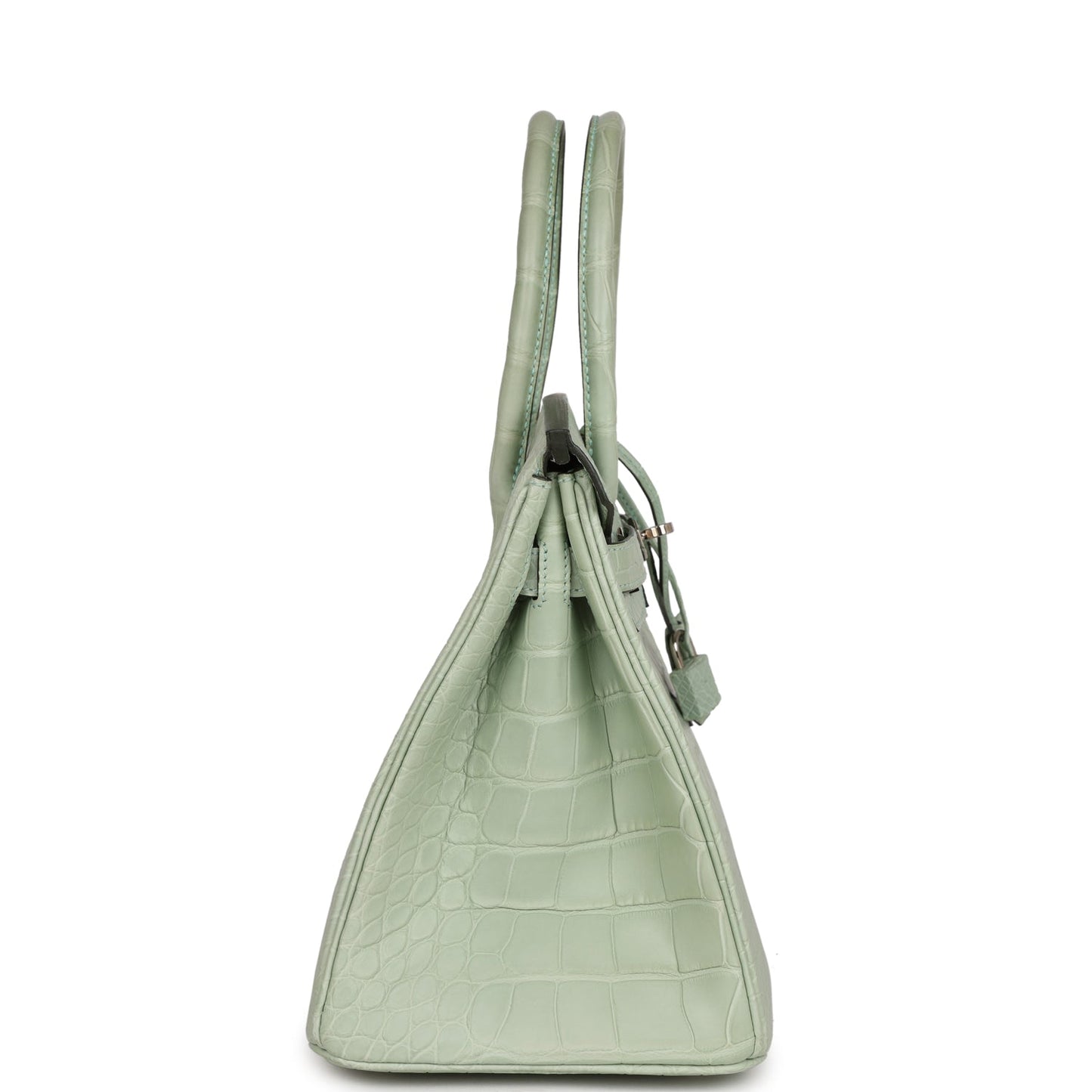 Hermes Top Quality Luxury Birkin Vert D'Eau Matte Travel Bag