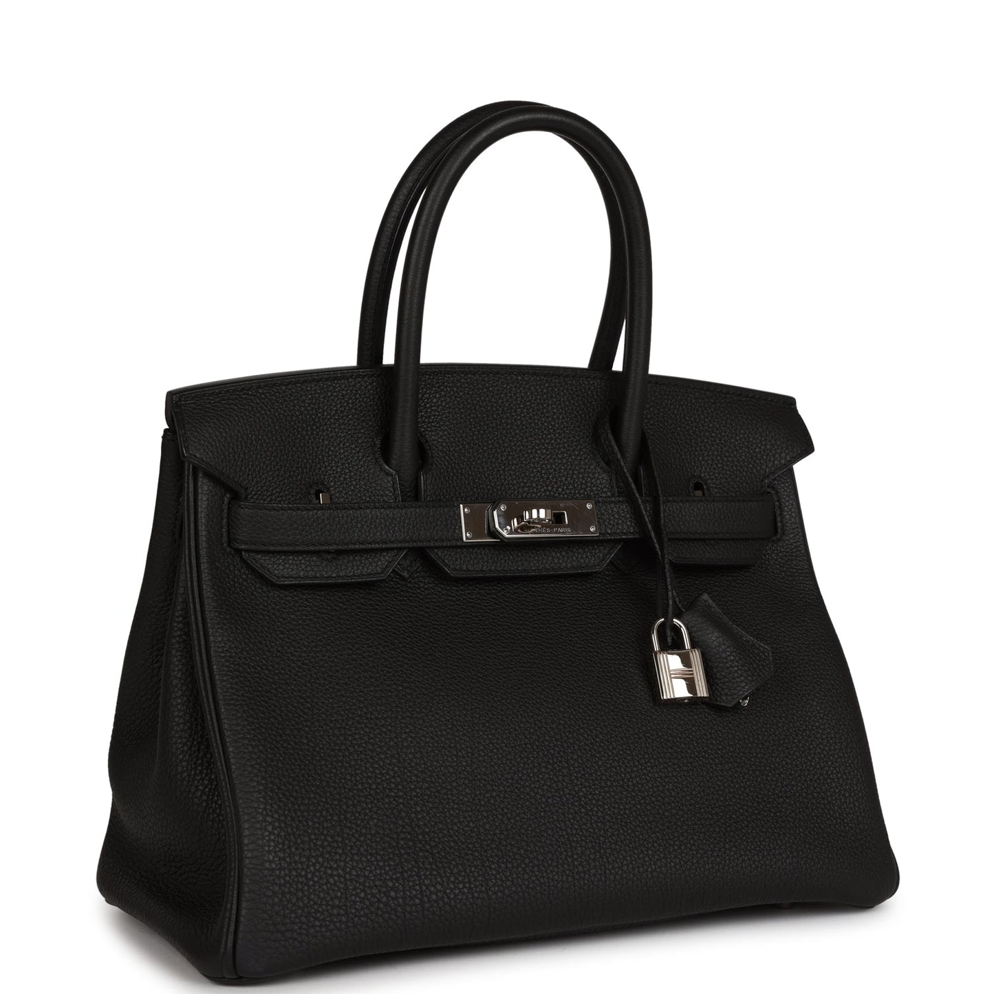 Hermes Top Quality Luxury Birkin Togo Palladium Hardware Black Travel Bag