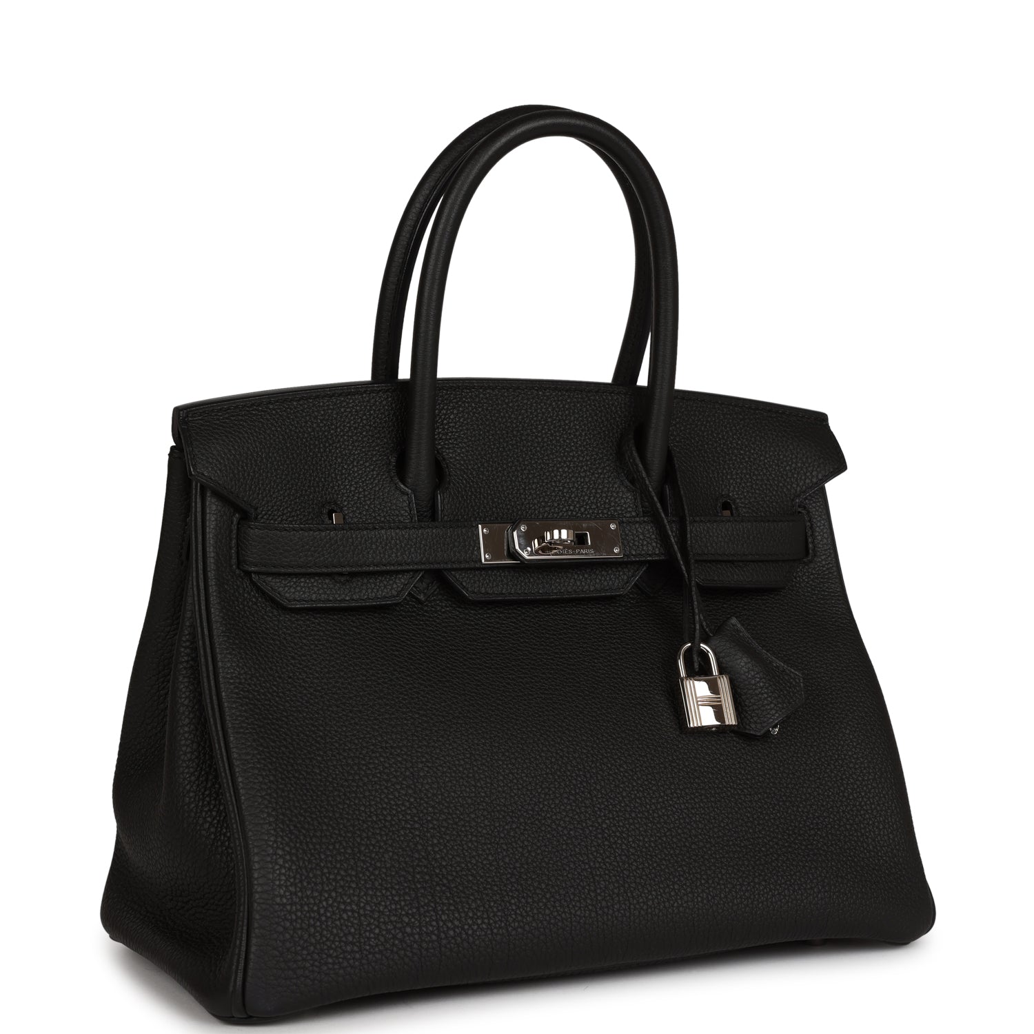 Hermes Top Quality Luxury Birkin Togo Palladium Hardware Black Travel Bag