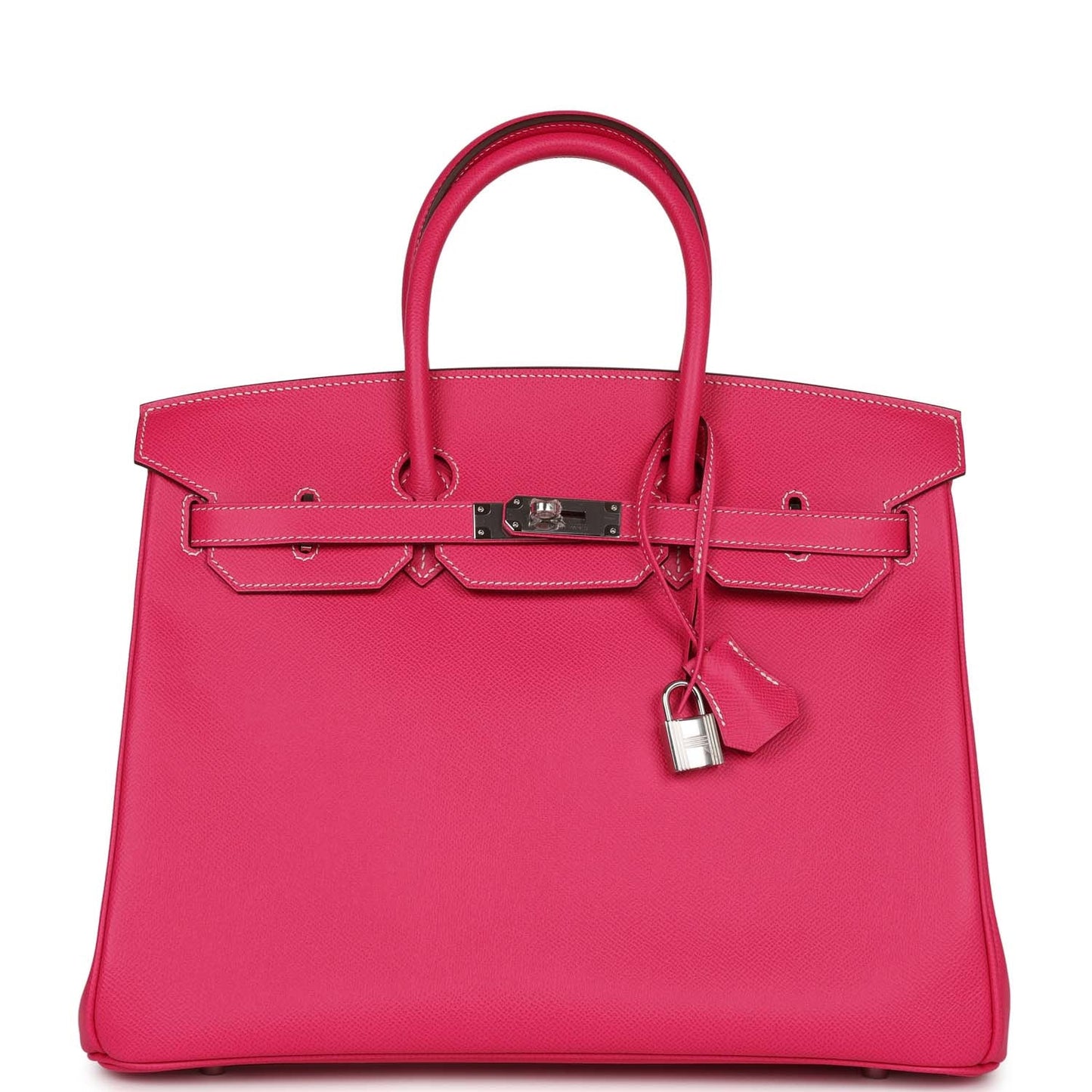 Hermes Birkin Rose Tyrien Epsom Palladium Hardware Handbag Travel Bag