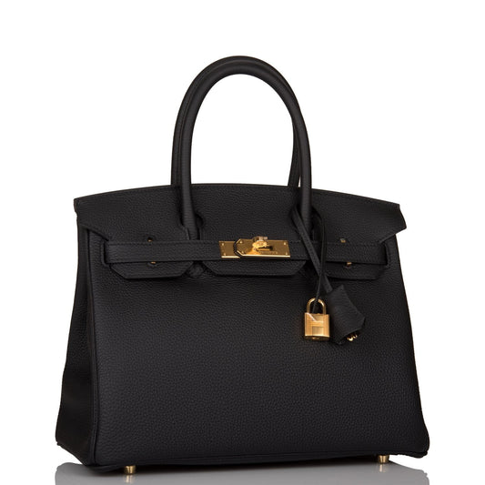Hermes Birkin Togo Hardware Handbag Black Gold Travel Bag Hardware 1 2