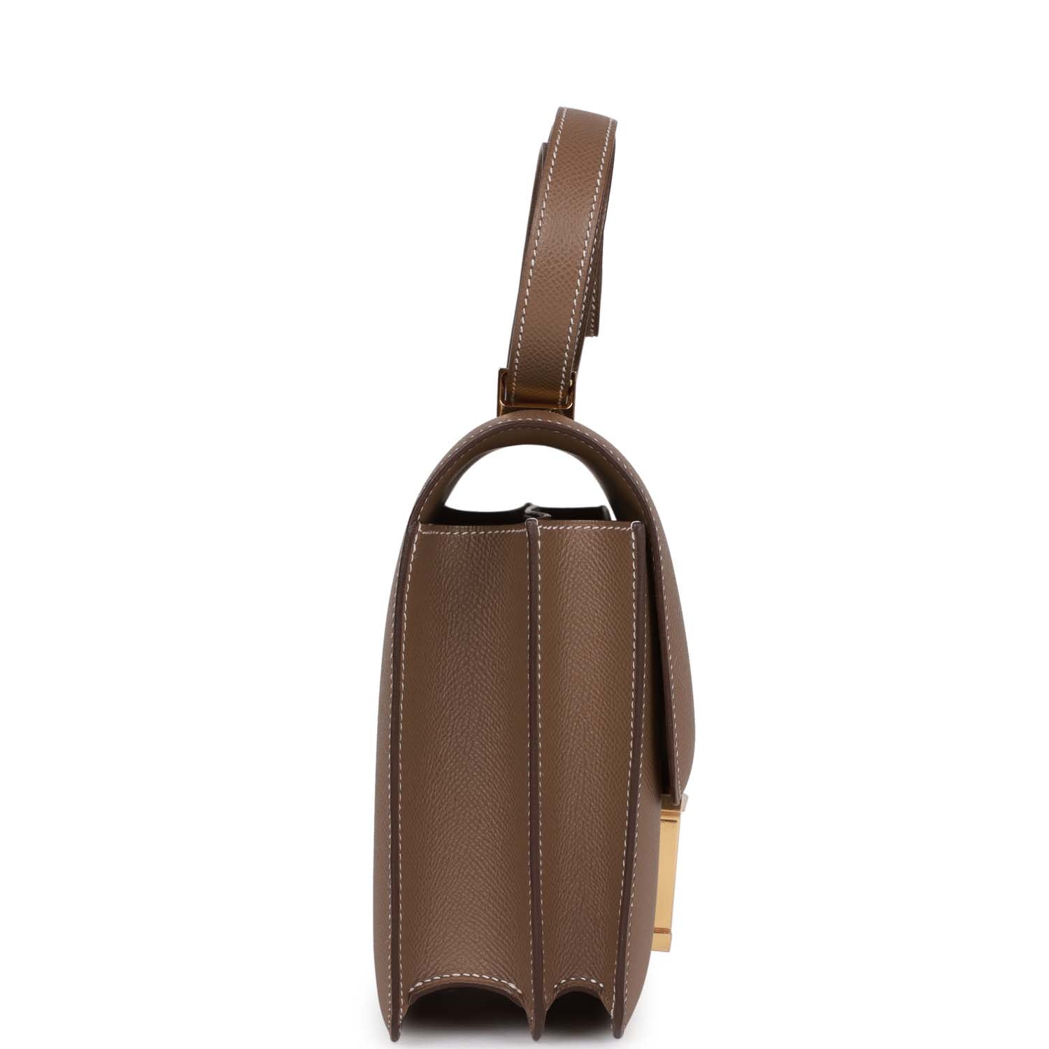Hermes Constance Etoupe Epsom Hardware Handbag Gold Travel Bag 6