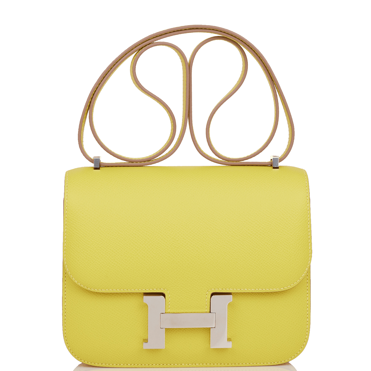 Hermes Constance Lime Epsom Palladium Hardware Handbag Travel Bag