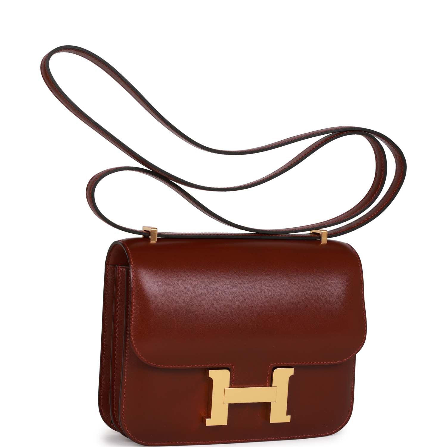 Hermes Constance Rouge Box Hardware Handbag Gold Travel Bag
