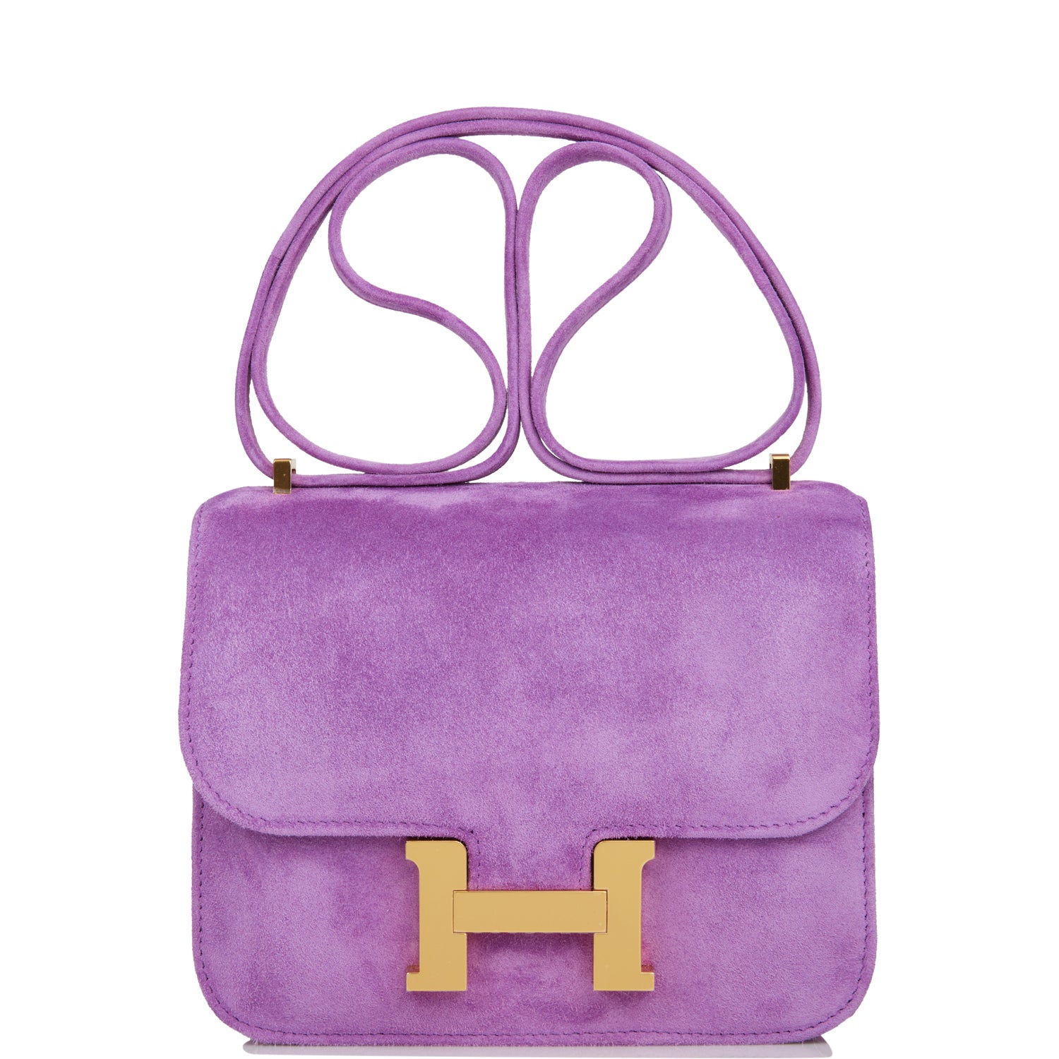 Hermes Constance Violet Doblis Hardware Handbag Gold Travel Bag Gold Hardware