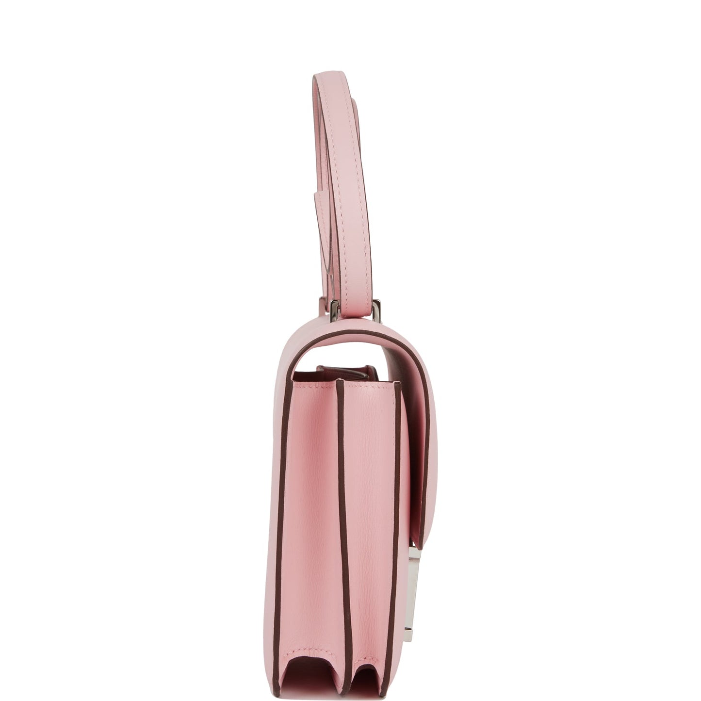 Hermes Constance Rose Sakura Swift Palladium Hardware Crossbody Bag
