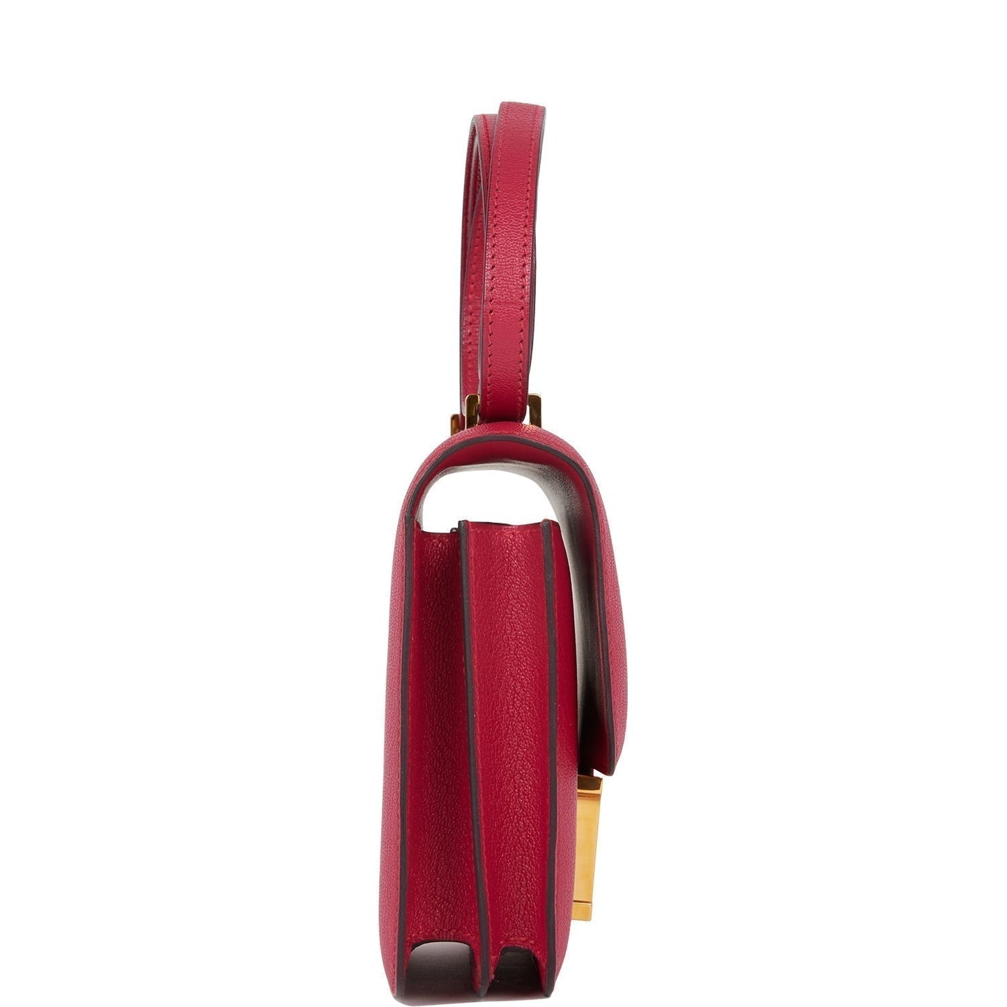 Hermes Constance Framboise Chevre Hardware Crossbody Bag Gold