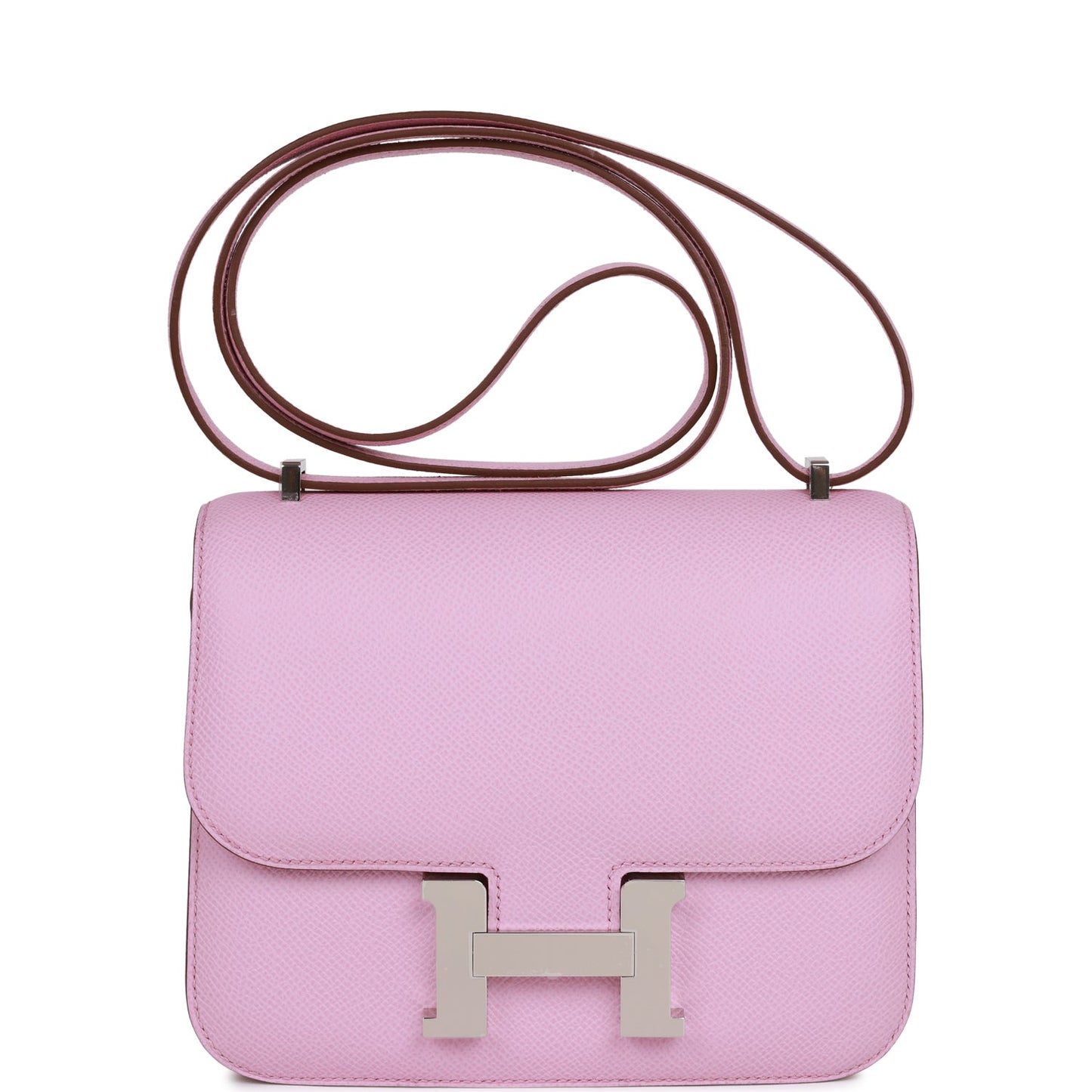 Hermes Constance Mauve Sylvestre Epsom Palladium Hardware Handbag Travel Bag