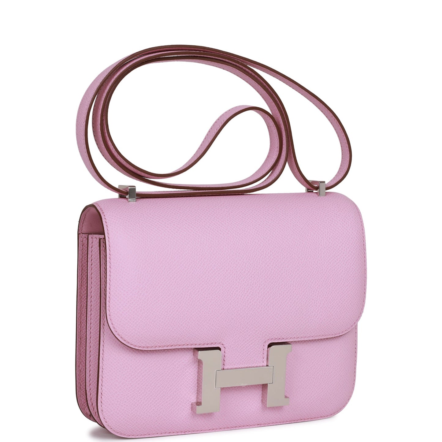 Hermes Constance Mauve Sylvestre Epsom Palladium Hardware Handbag Travel Bag